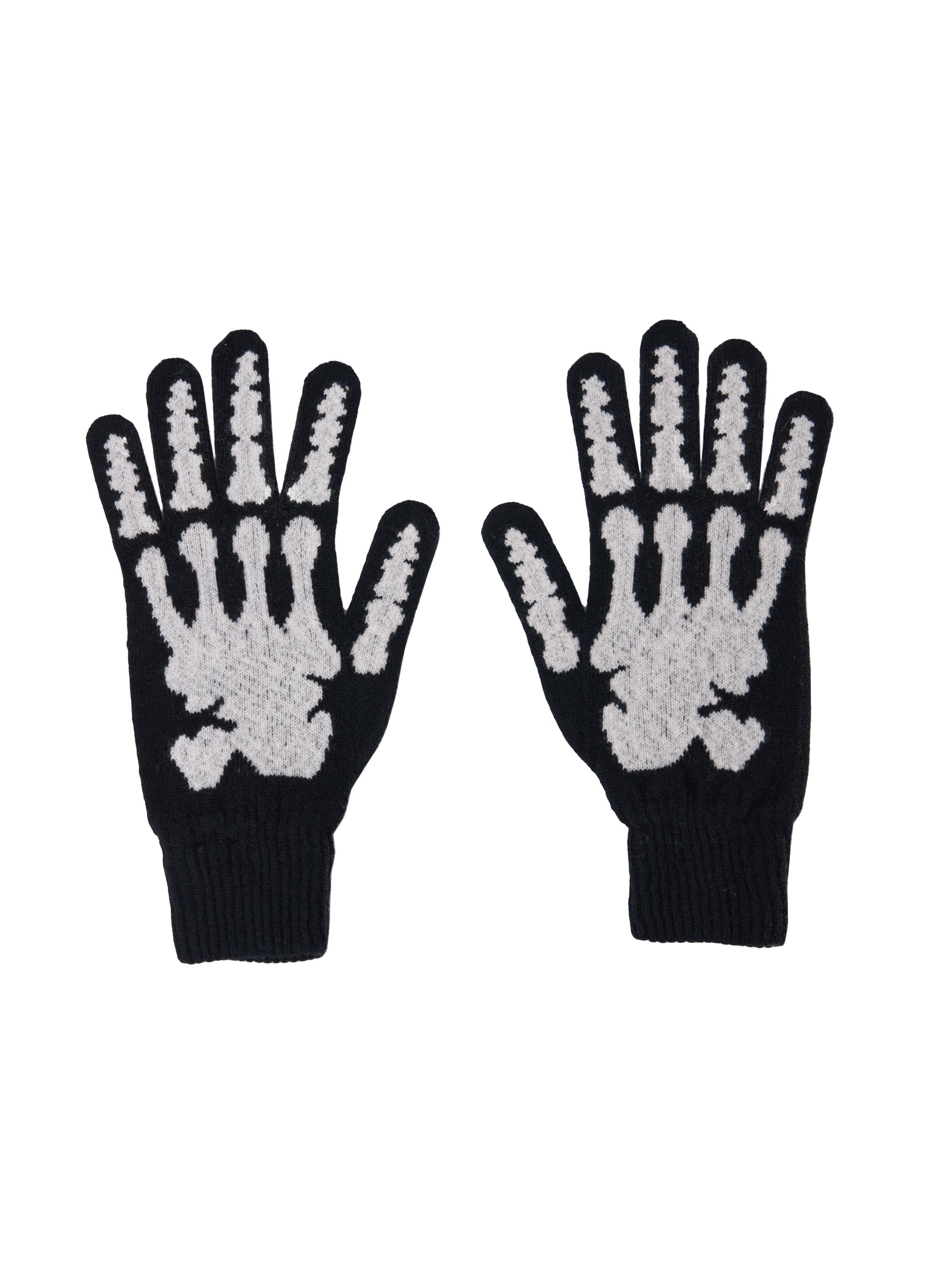 Amiri Men's Skelton Knit Gloves - Black