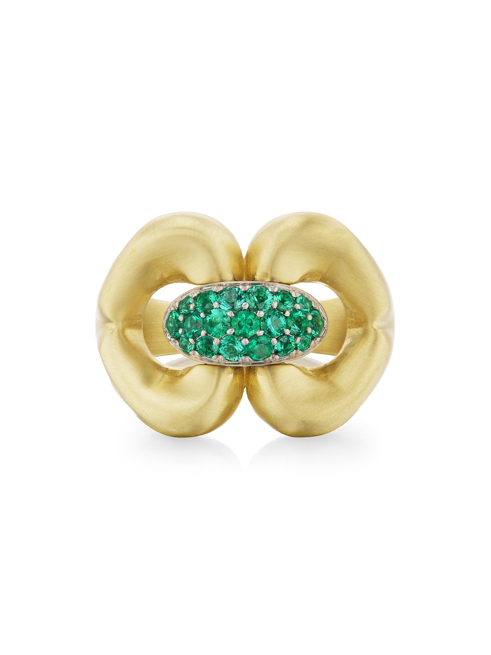Jenna Blake Women's Nautical 18K Yellow Gold & Emerald Ring - Emerald