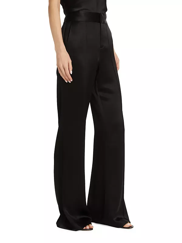The Araceli High Waist Linen-Blend Pants in Black Curves • Impressions  Online Boutique