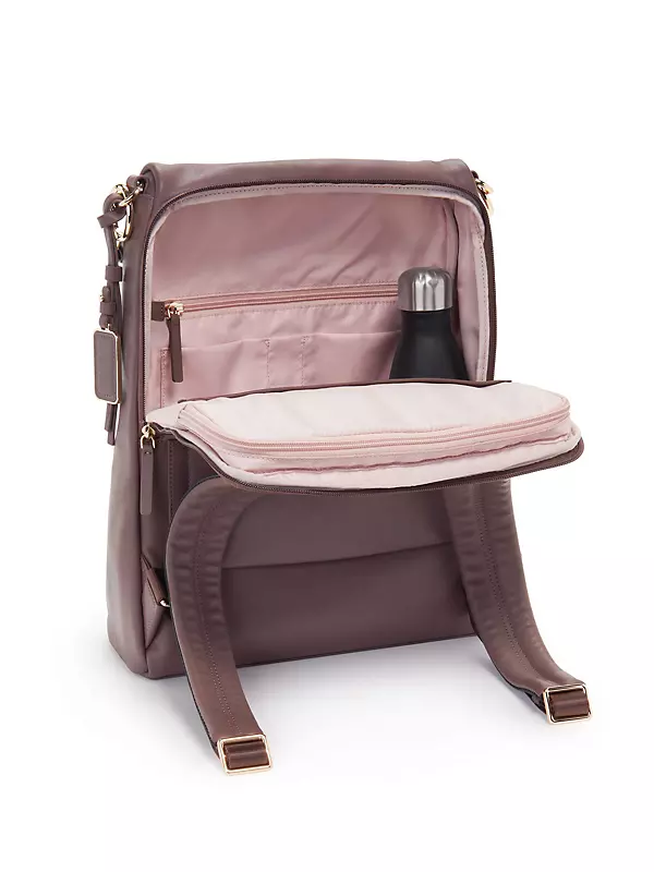 TUMI Voyageur Halsey Backpack - Men's & Women's Backpack for Travel -  Laptop Backpack for Everyday Use - Black & Gold