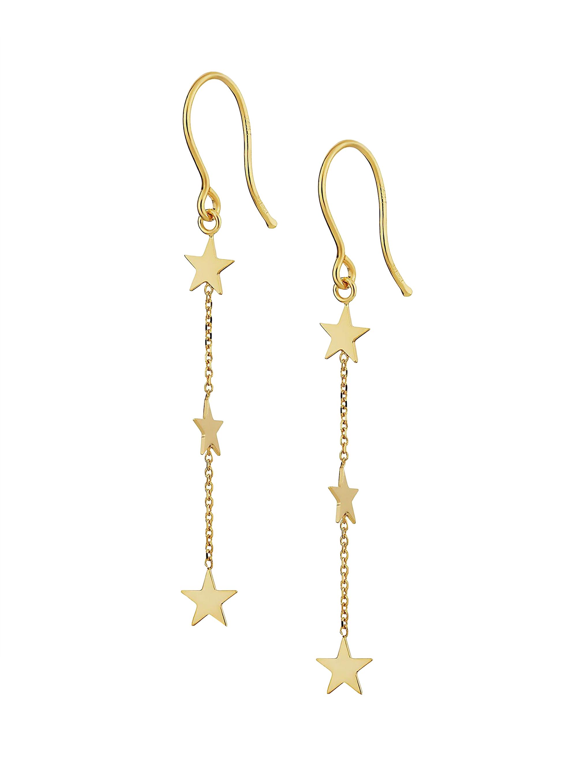 Oradina Women's 14K Yellow Gold Starry Night Drop Earrings - Yellow Gold