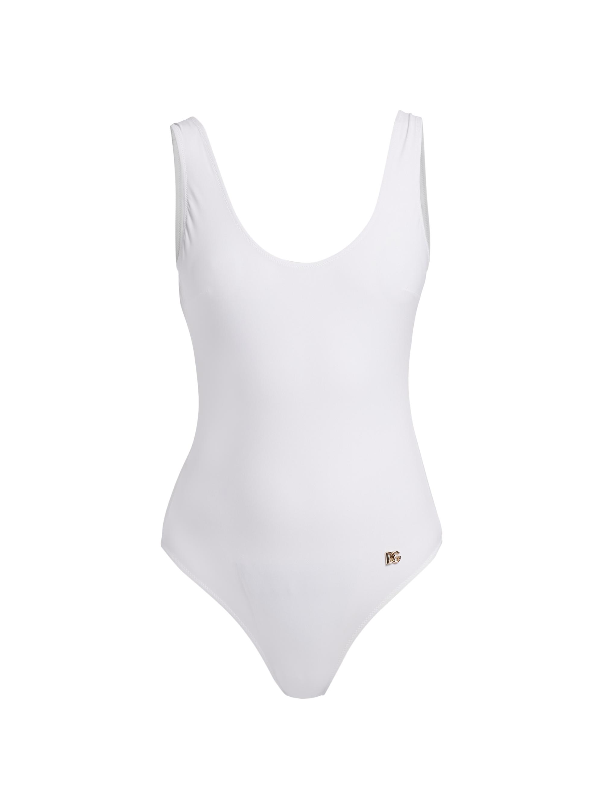 Dolce & Gabbana Women's Balconet One-Piece Swimsuit - White