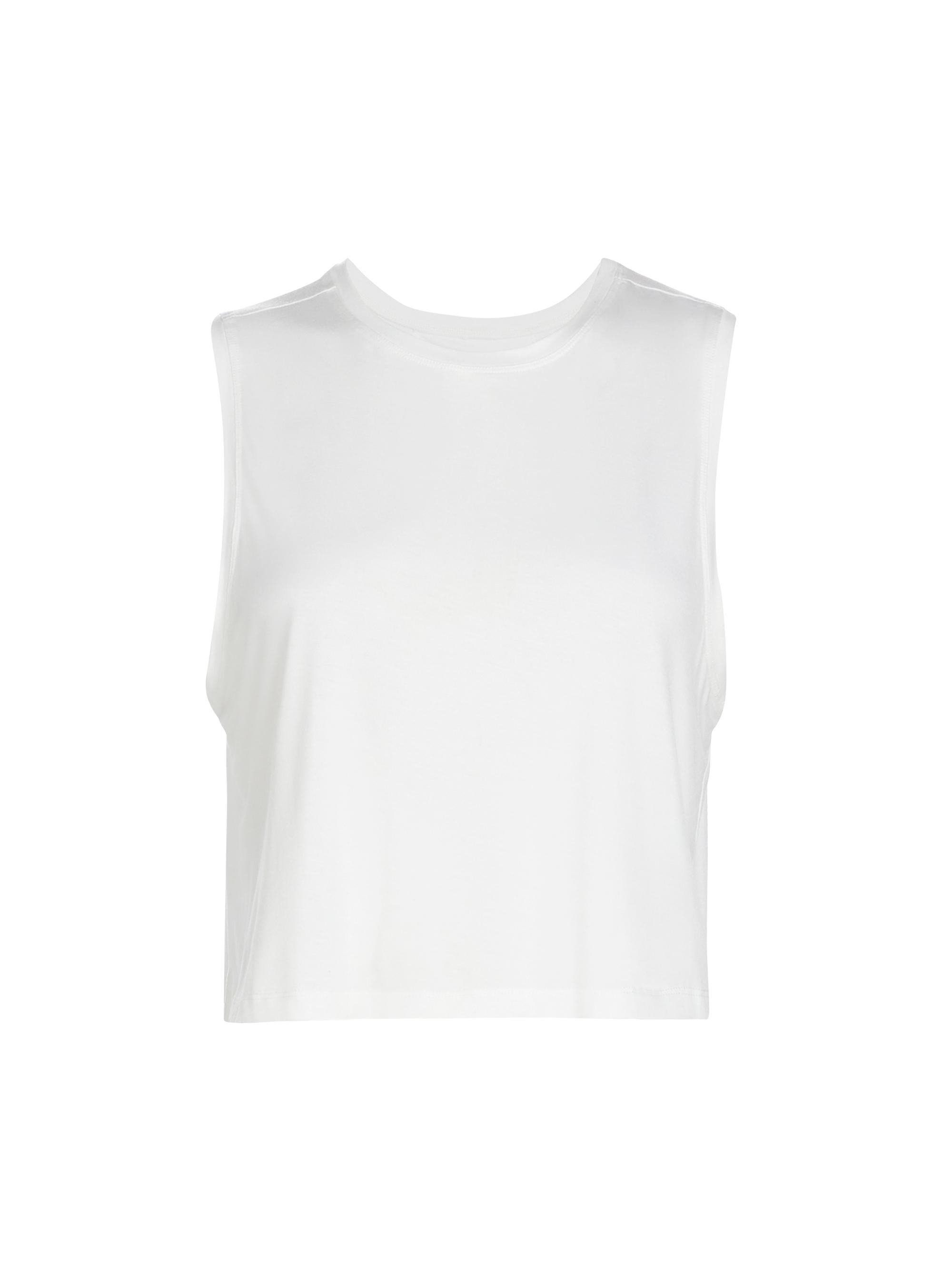 Splits59 Women's Sienna Jersey Crop Tank - White