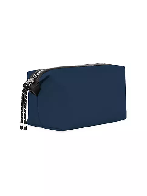 Longchamp Leather Trim Toiletry Bag in Blue