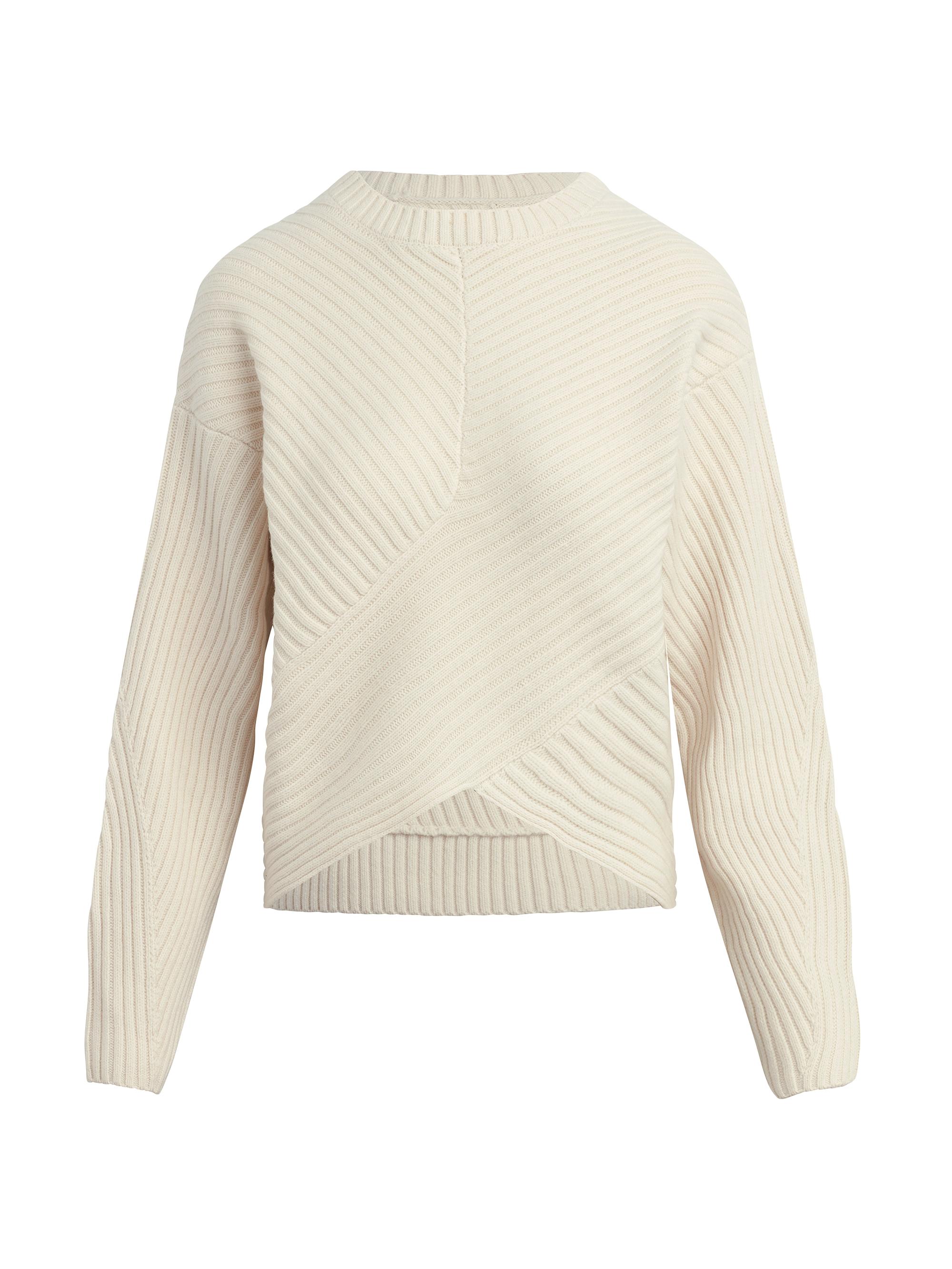 Hudson Jeans Women's Front Wrap Sweater - White Rabbit