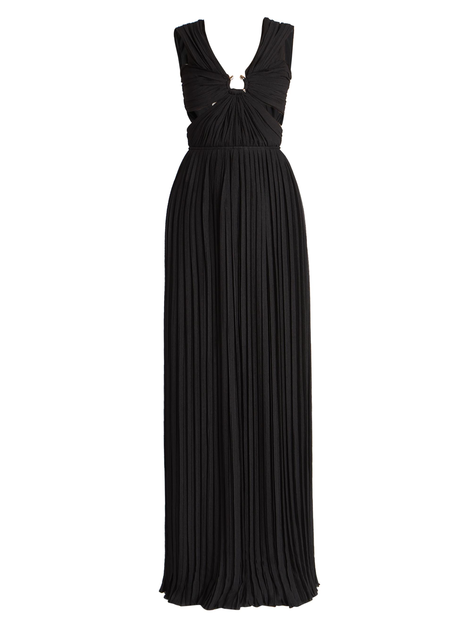 Chloé Women's Hammered Silk Gauze Maxi Dress - Black