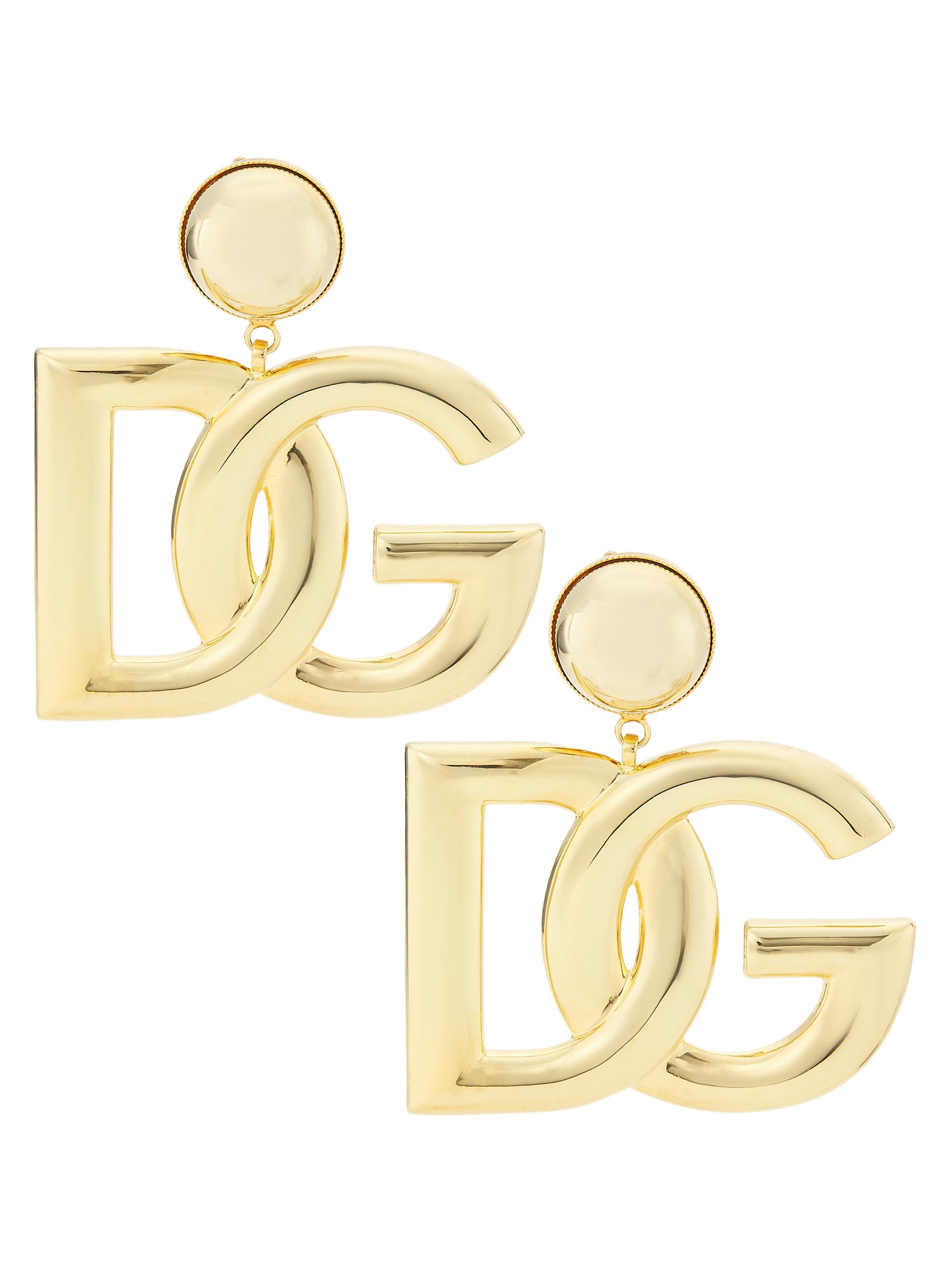 Dolce&Gabbana Monogram Clip-On Drop Earrings | Saks Fifth Avenue