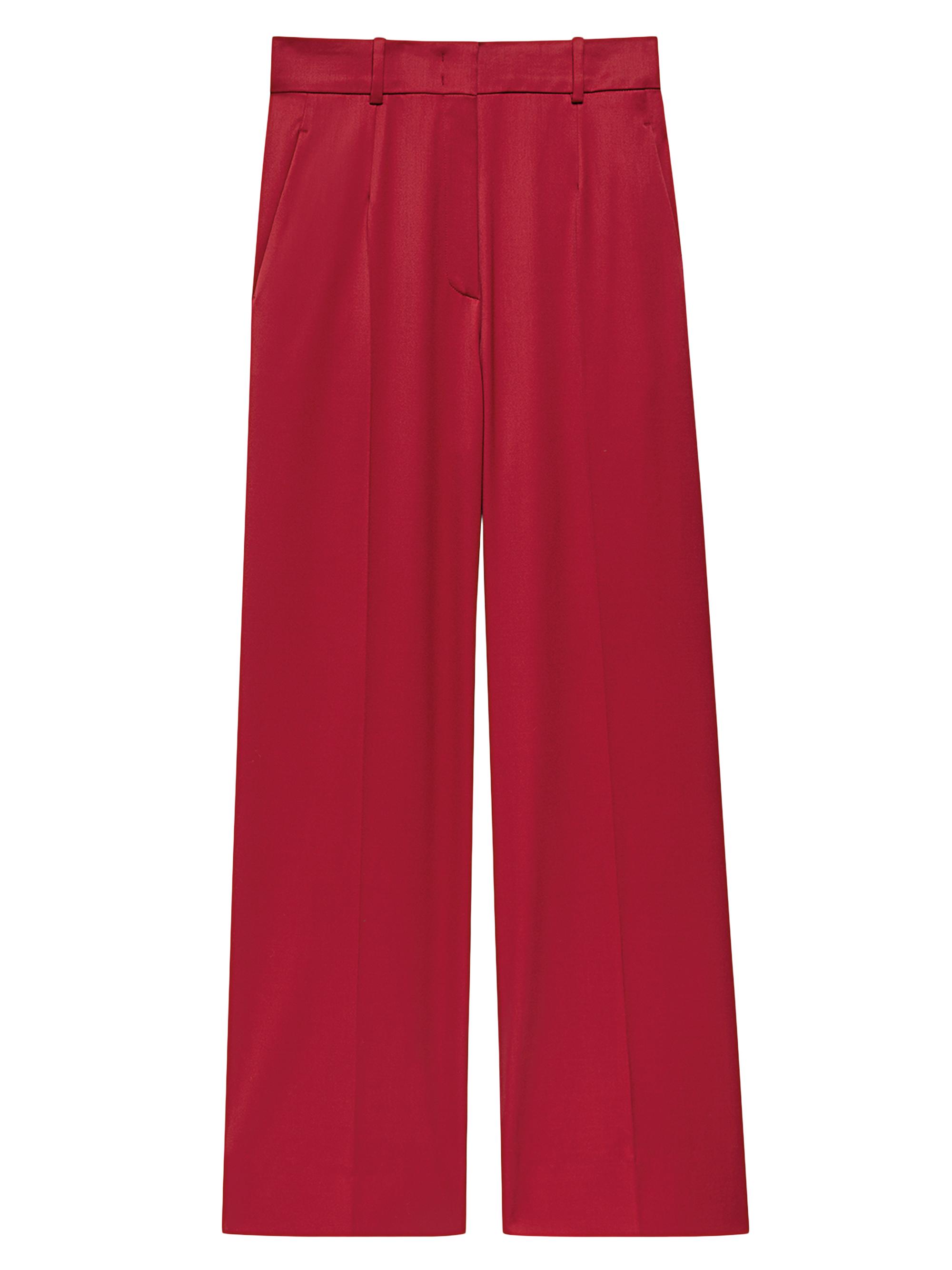 Another Tomorrow Women's Wool-Blend Suiting Trousers - Navy