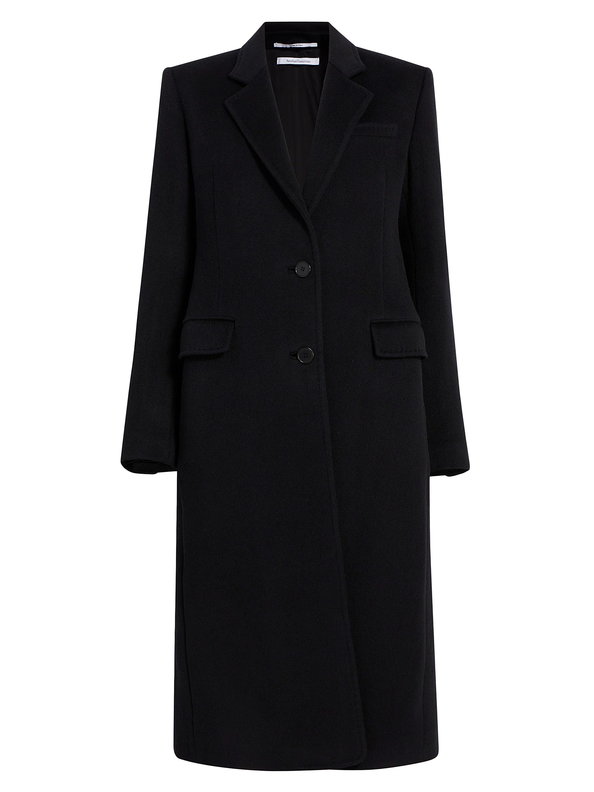 Another Tomorrow Women's Cashmere Tailored Coat - Black