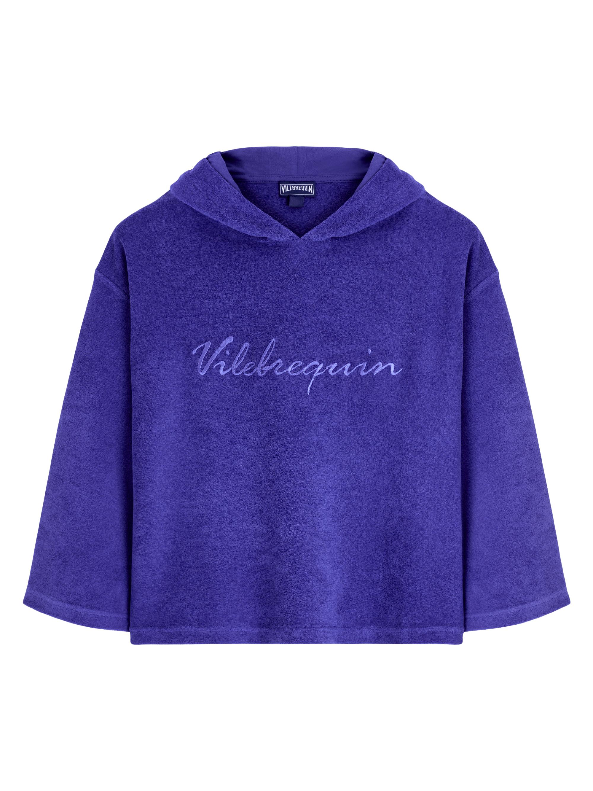 Vilebrequin Women's Terry Logo Coverup Hoodie - Purple Blue