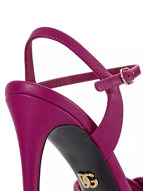 Shop Dolce&Gabbana Platform Criss-Cross Sandals