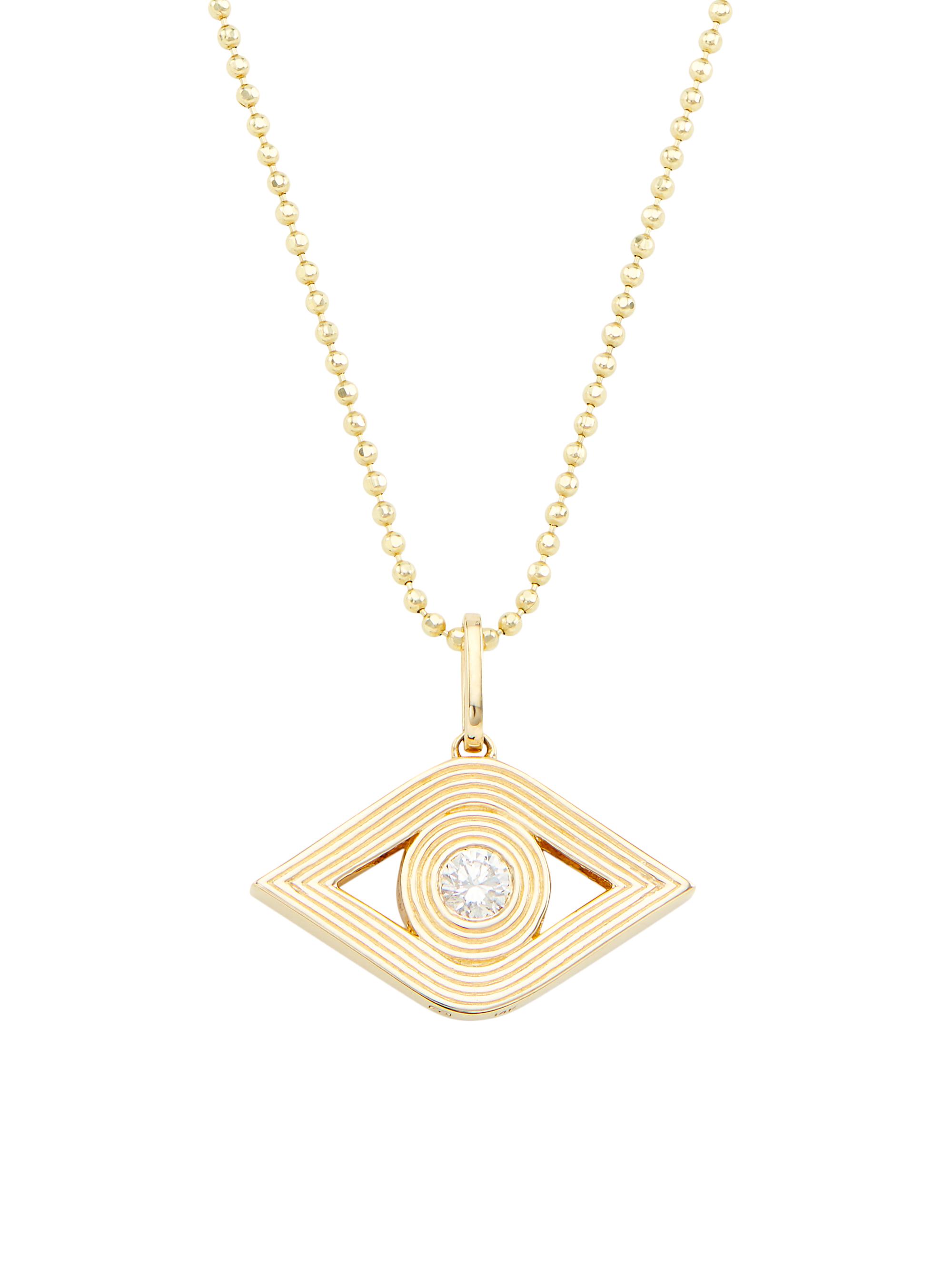 Sydney Evan Women's 14K Yellow Gold & 0.19 TCW Diamond Evil Eye Pendant Necklace