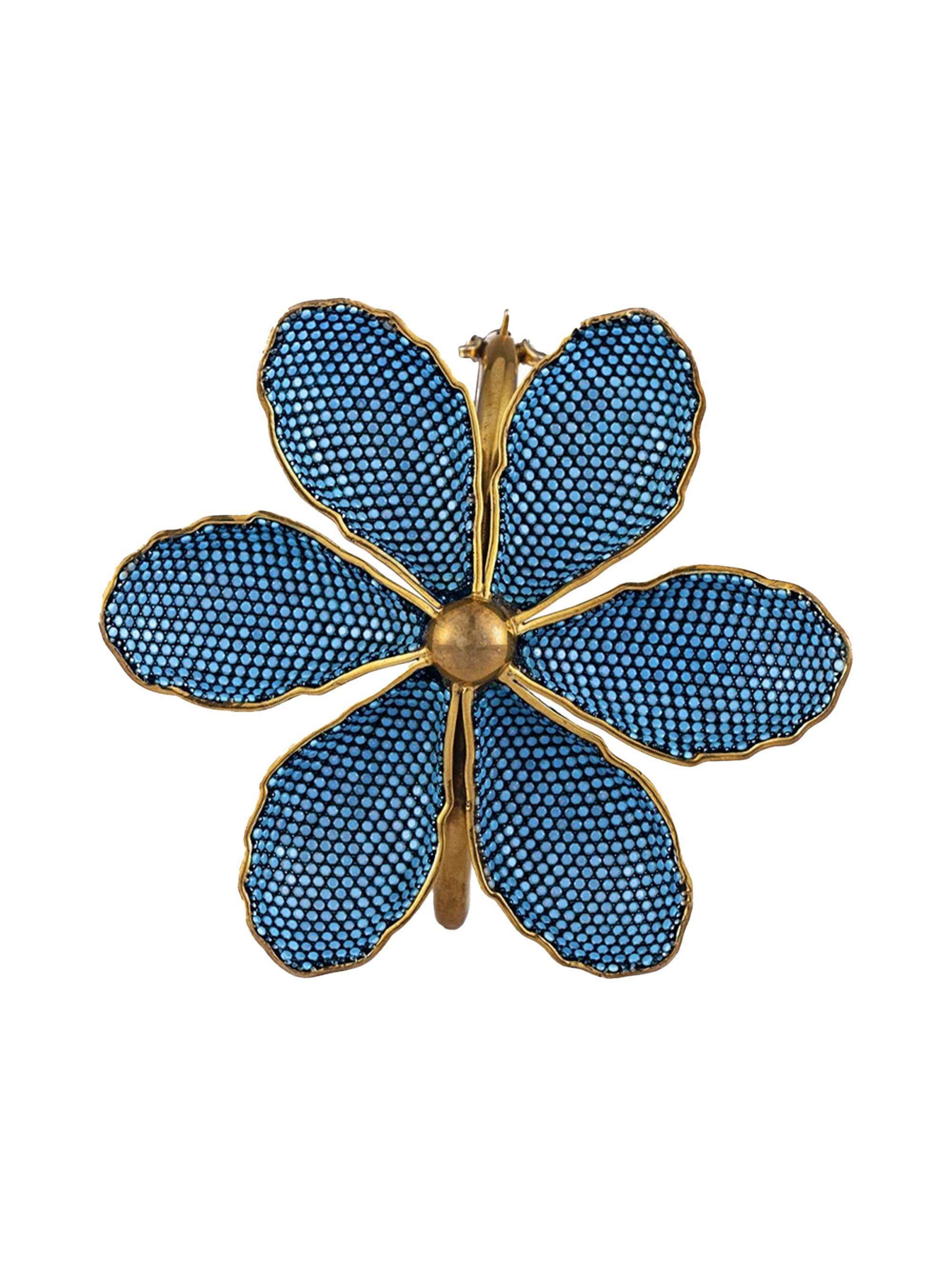 Begüm Khan Women's Oversized Magnolia 24K-Gold-Plated & Turquoise Bangle - Blue