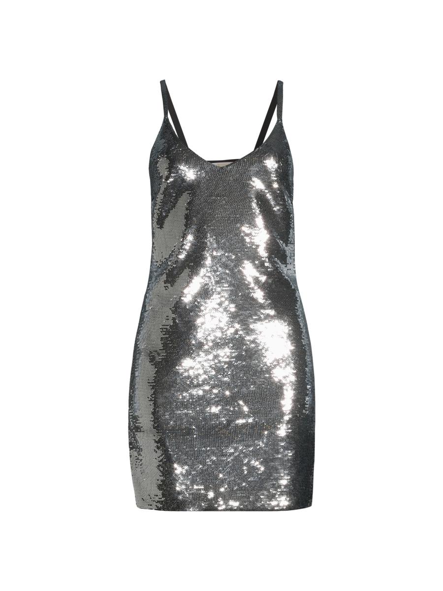 michael kors sequin slip dress Michael Michael Kors, Sateen And Sequined Lace Slip Dress, Black, M
