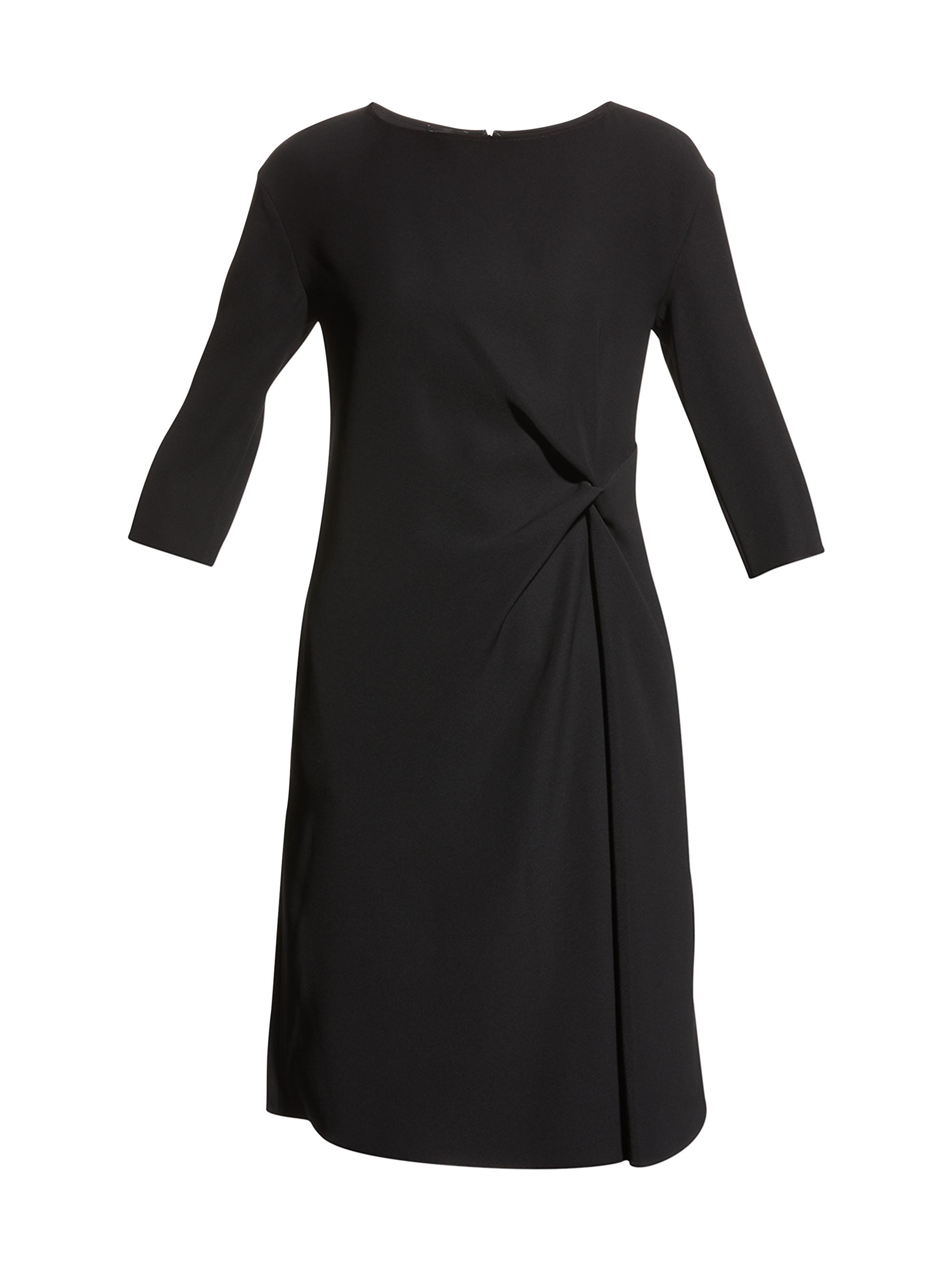 Emporio Armani Women's Side-Twist Shift Dress - Black