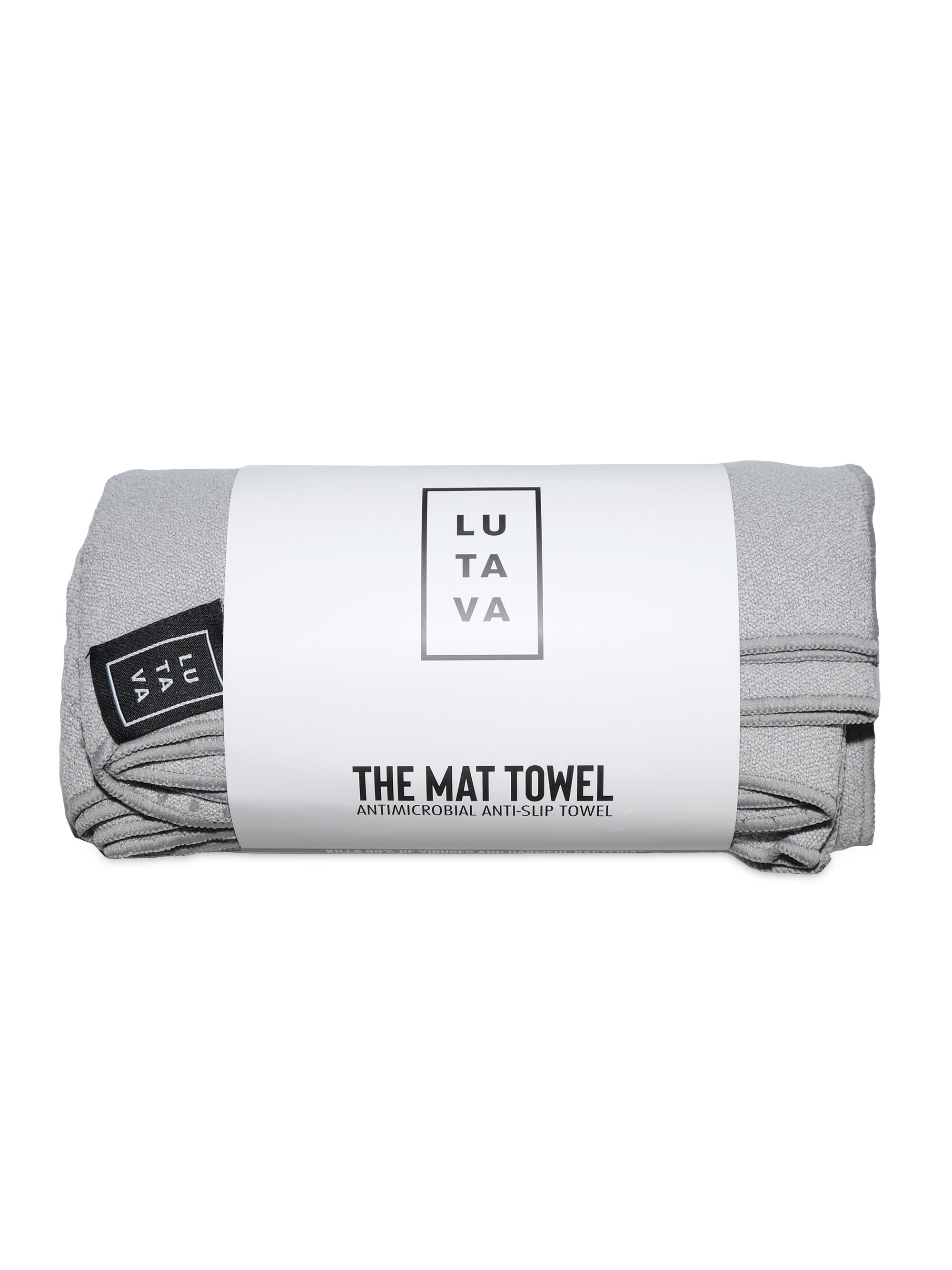 Lutava The Mat Towel - Antimicrobial Fitness Towel With Silicone Dots - White