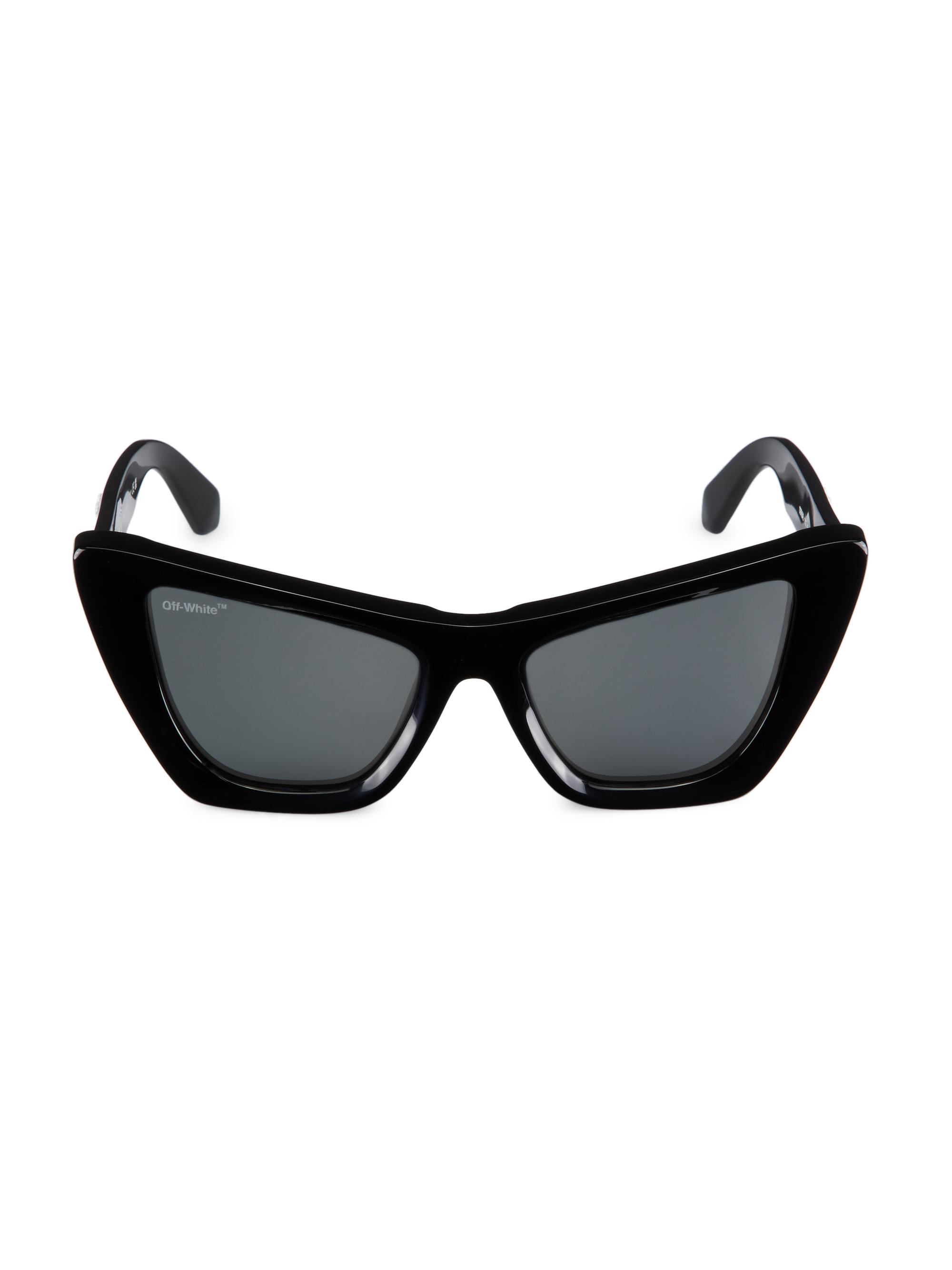 Off-White Men's Edvard 57MM Cat-Eye Sunglasses - Black Grey