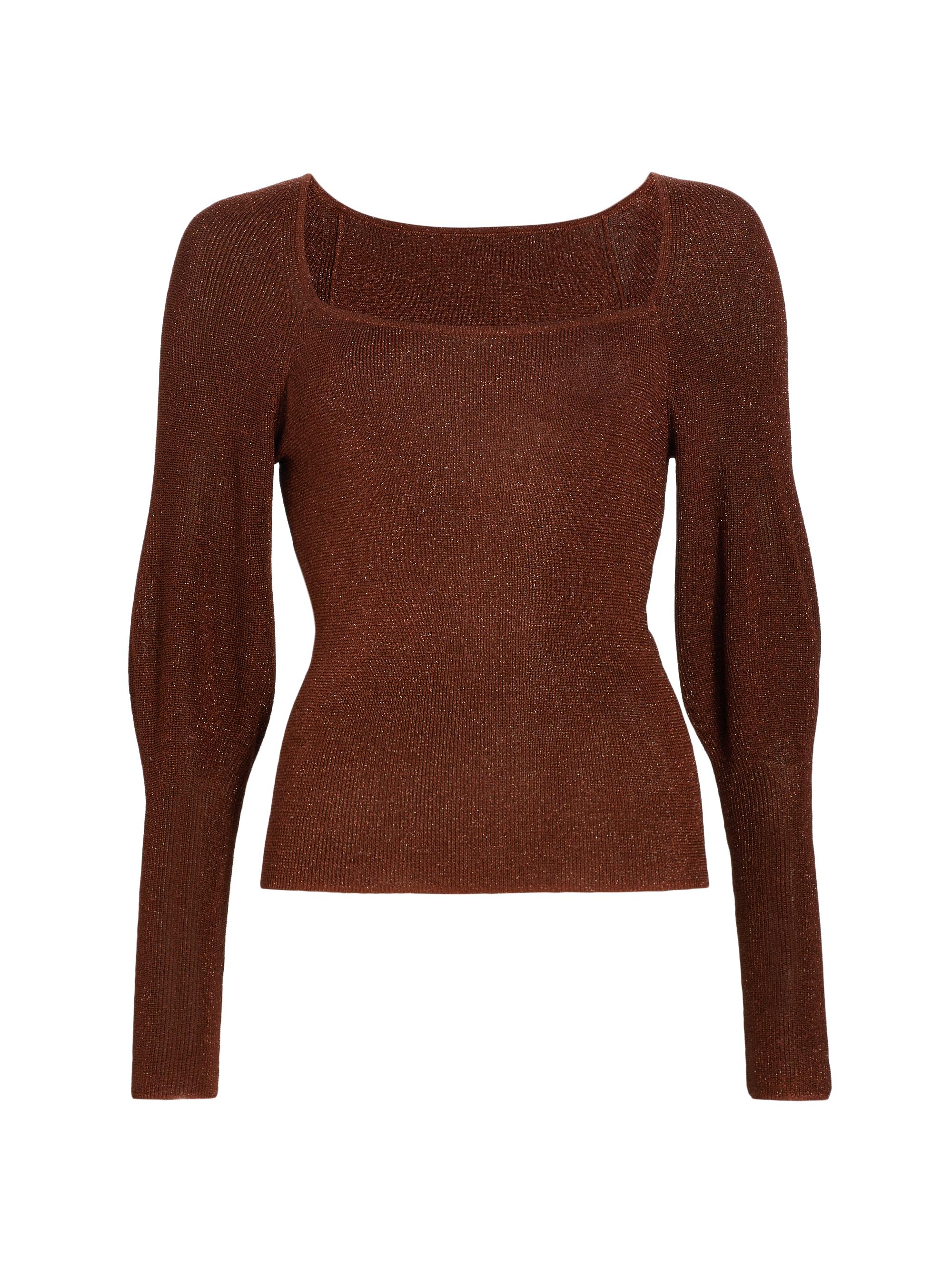 the westside Women's Wren Puff-Sleeve Sweater - Bronze