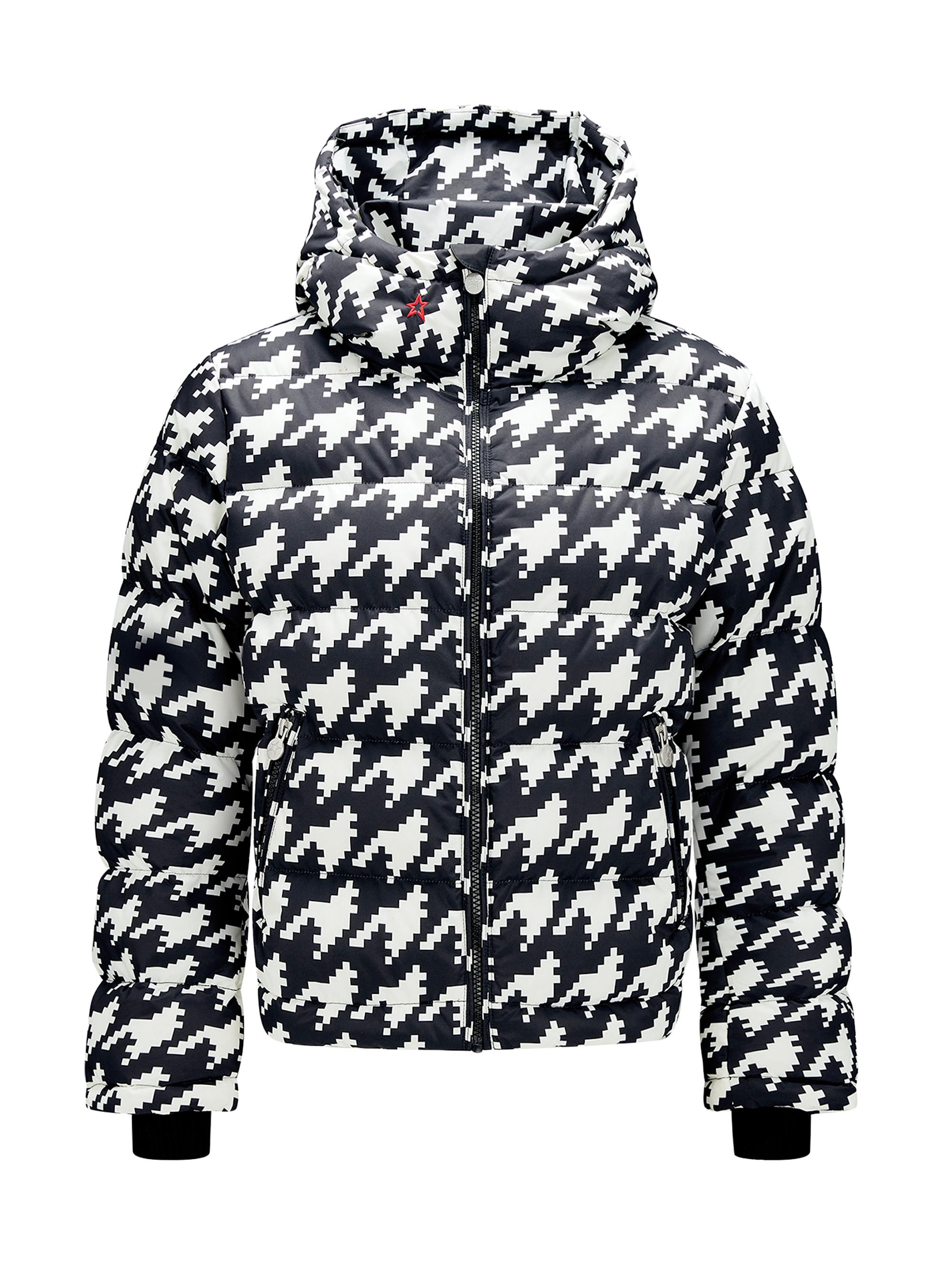 Perfect Moment Polar Houndstooth Down Puffer Jacket | Saks Fifth