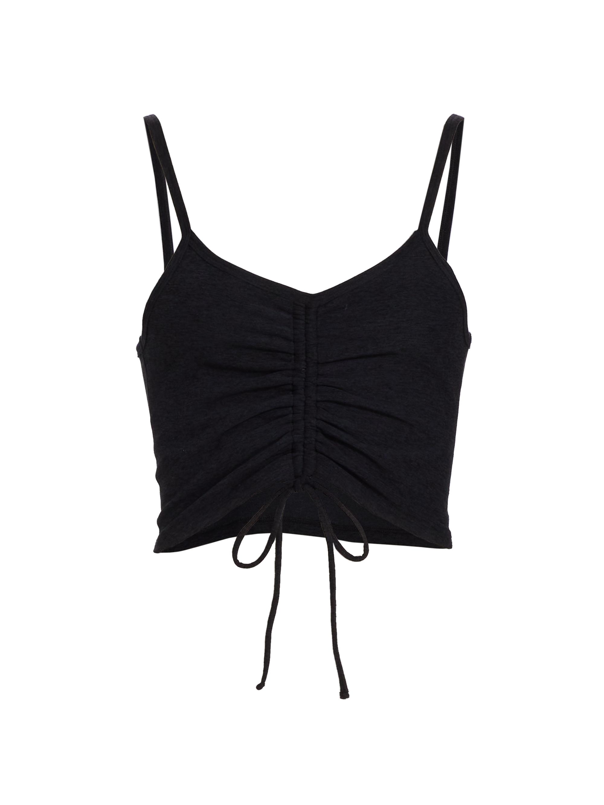 Beyond Yoga Women's Ruched Cropped Tank Top - Darkest Night