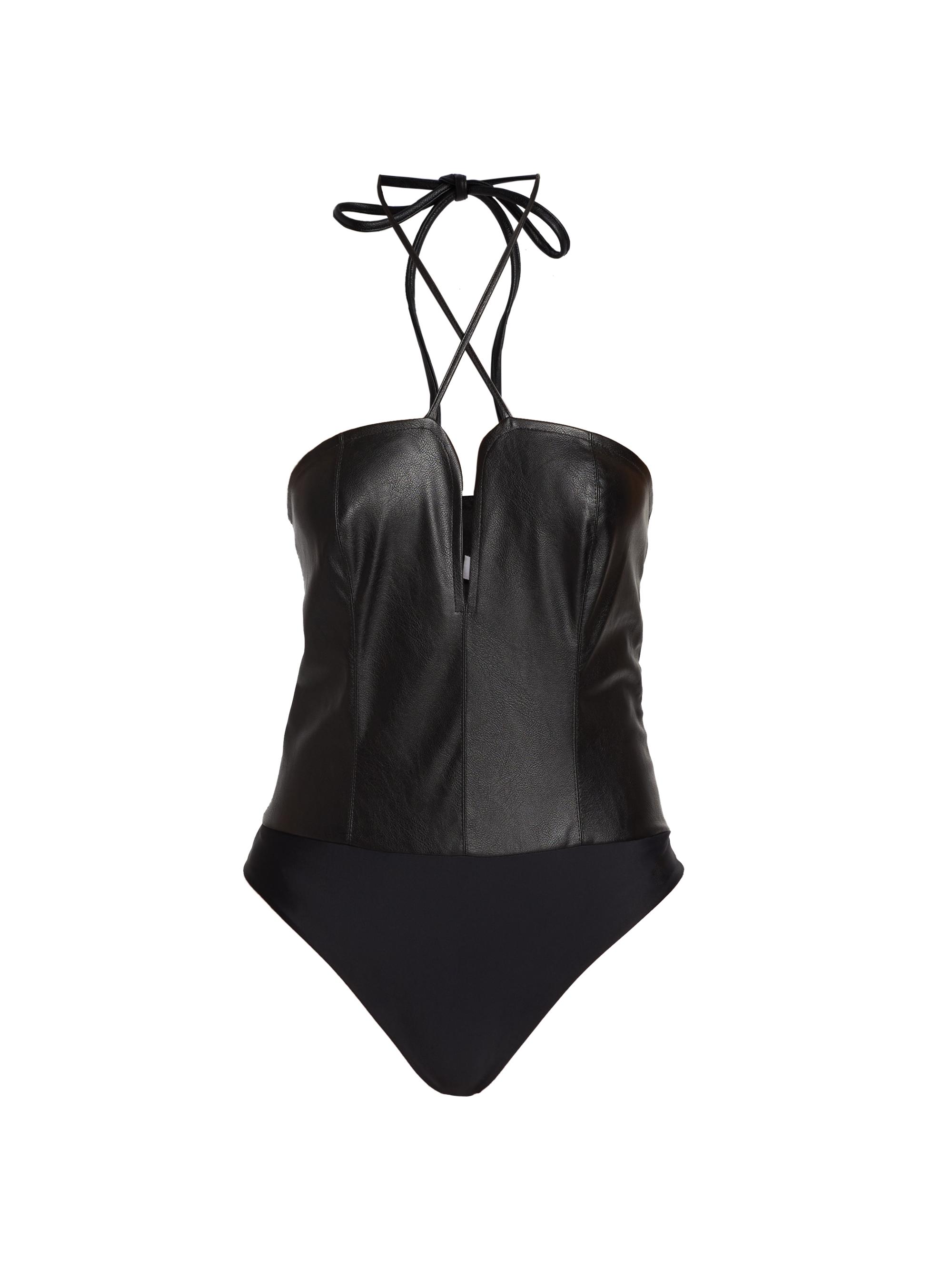 Nonchalant Label Women's Bambi Halter Bodysuit - Black