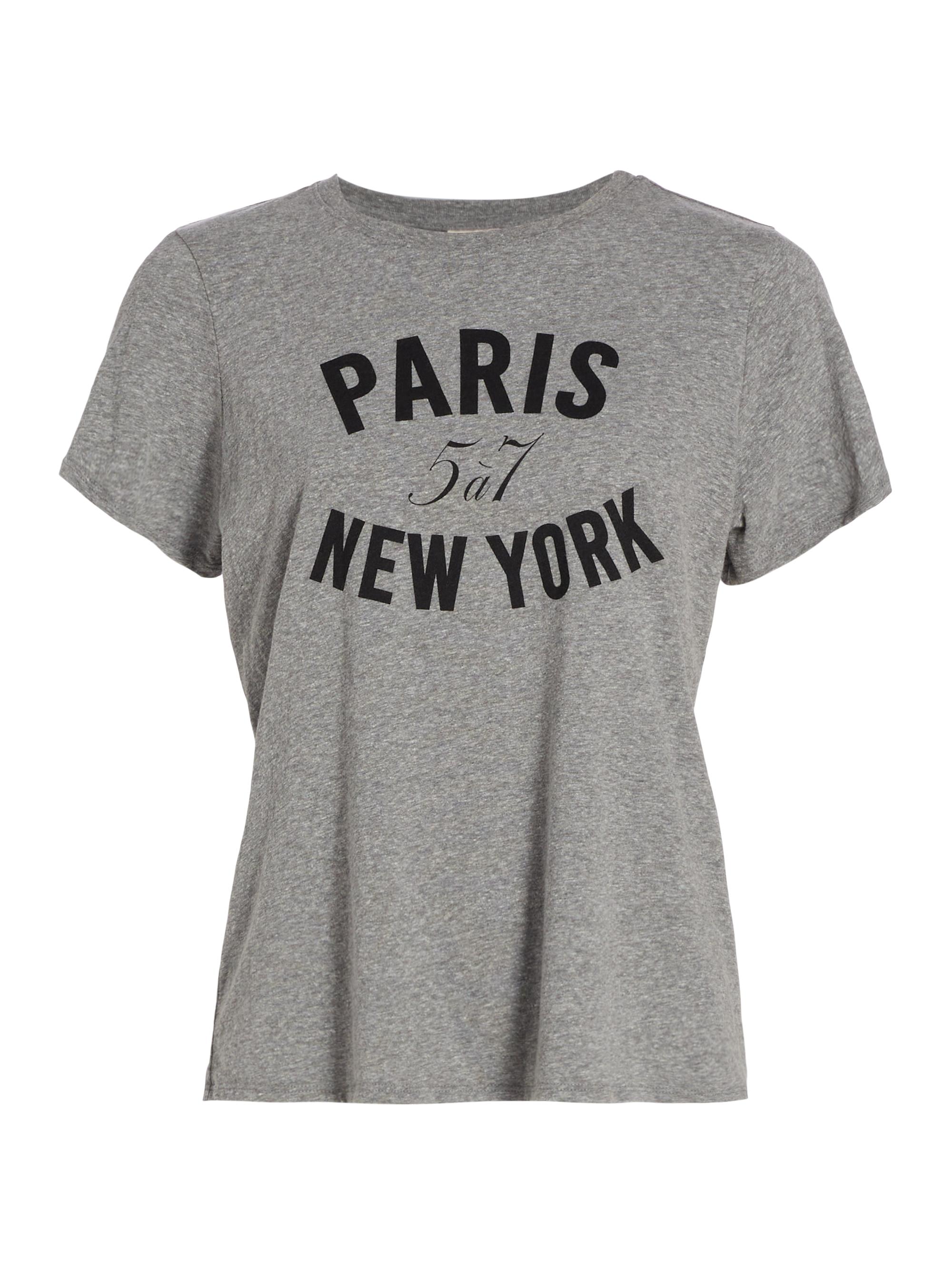 Cinq à Sept Women's Paris New York Graphic T-Shirt - Heather Grey