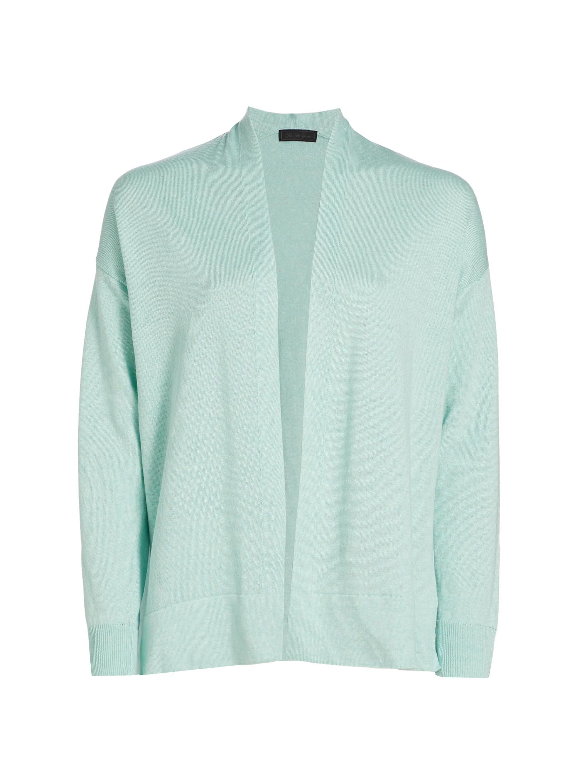 Saks Fifth Avenue Women's COLLECTION Linen-Blend Flyaway Cardigan - Pistachio