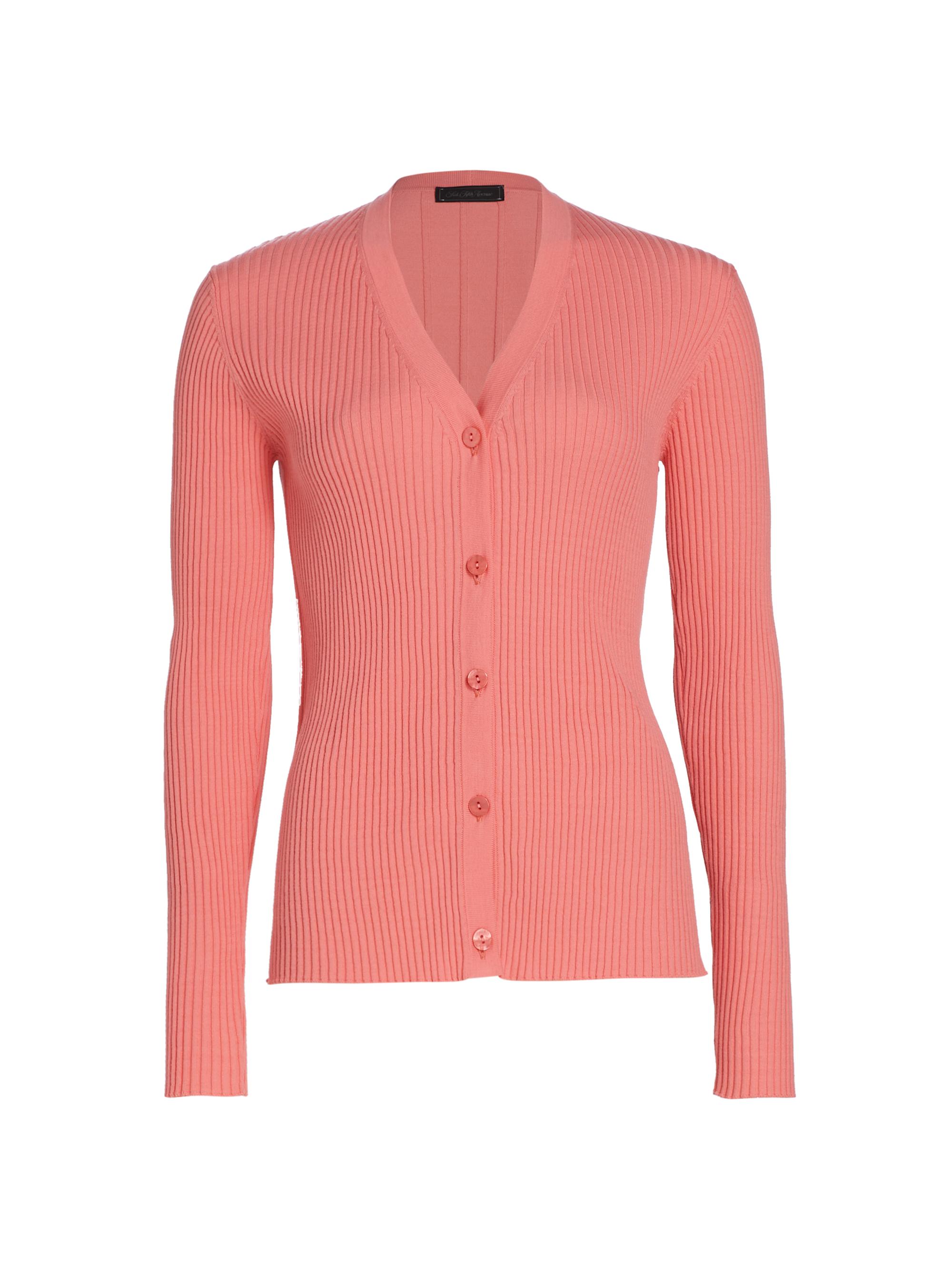 Saks Fifth Avenue Women's COLLECTION Cotton Long-Sleeve Cardigan - Rose