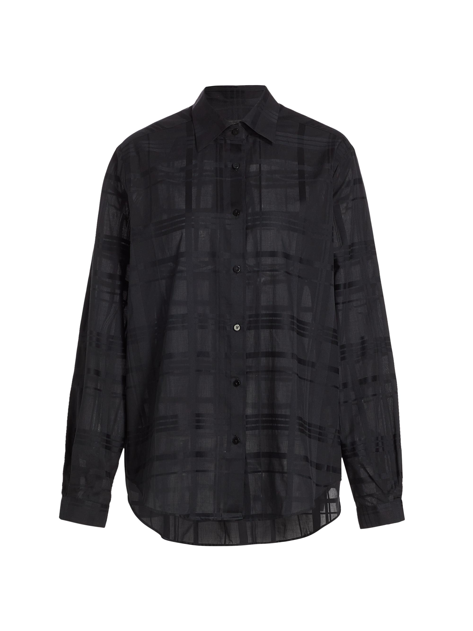 Saks Fifth Avenue Women's COLLECTION Plaid Cotton Button-Front Shirt - Black