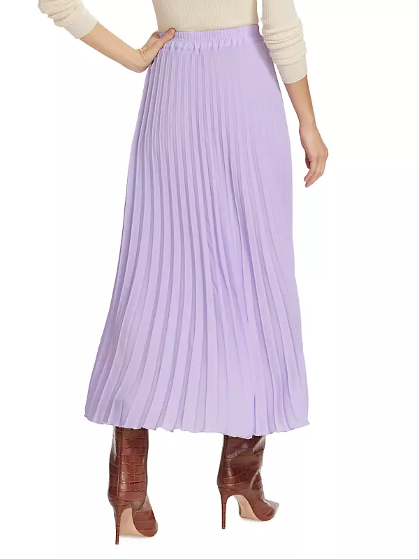 Chicwish Full A-Line Midi Skirt in Violet #Purple A-Line Skirt