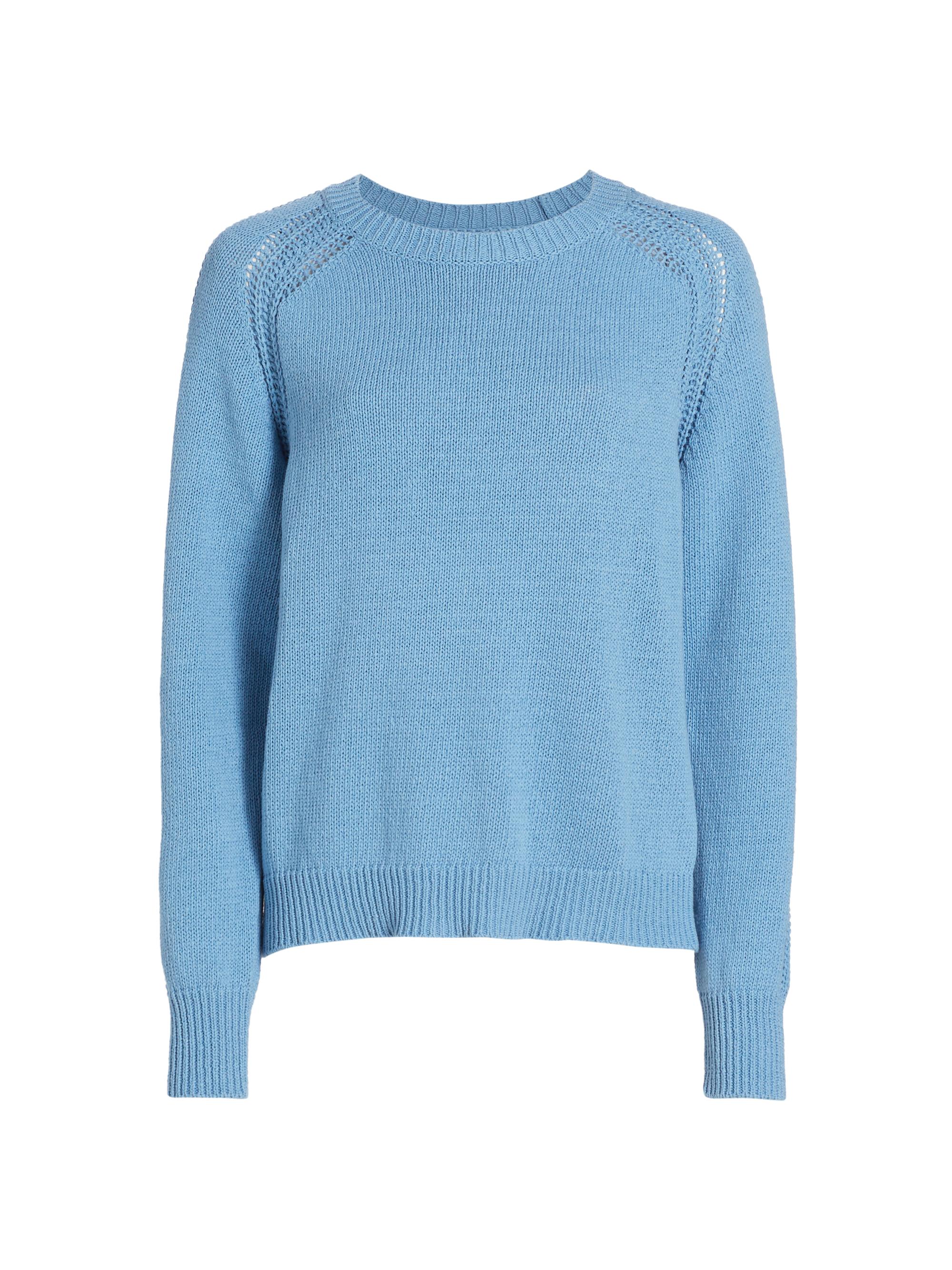 Saks Fifth Avenue Women's COLLECTION Cotton Crewneck Sweater - Azure Blue