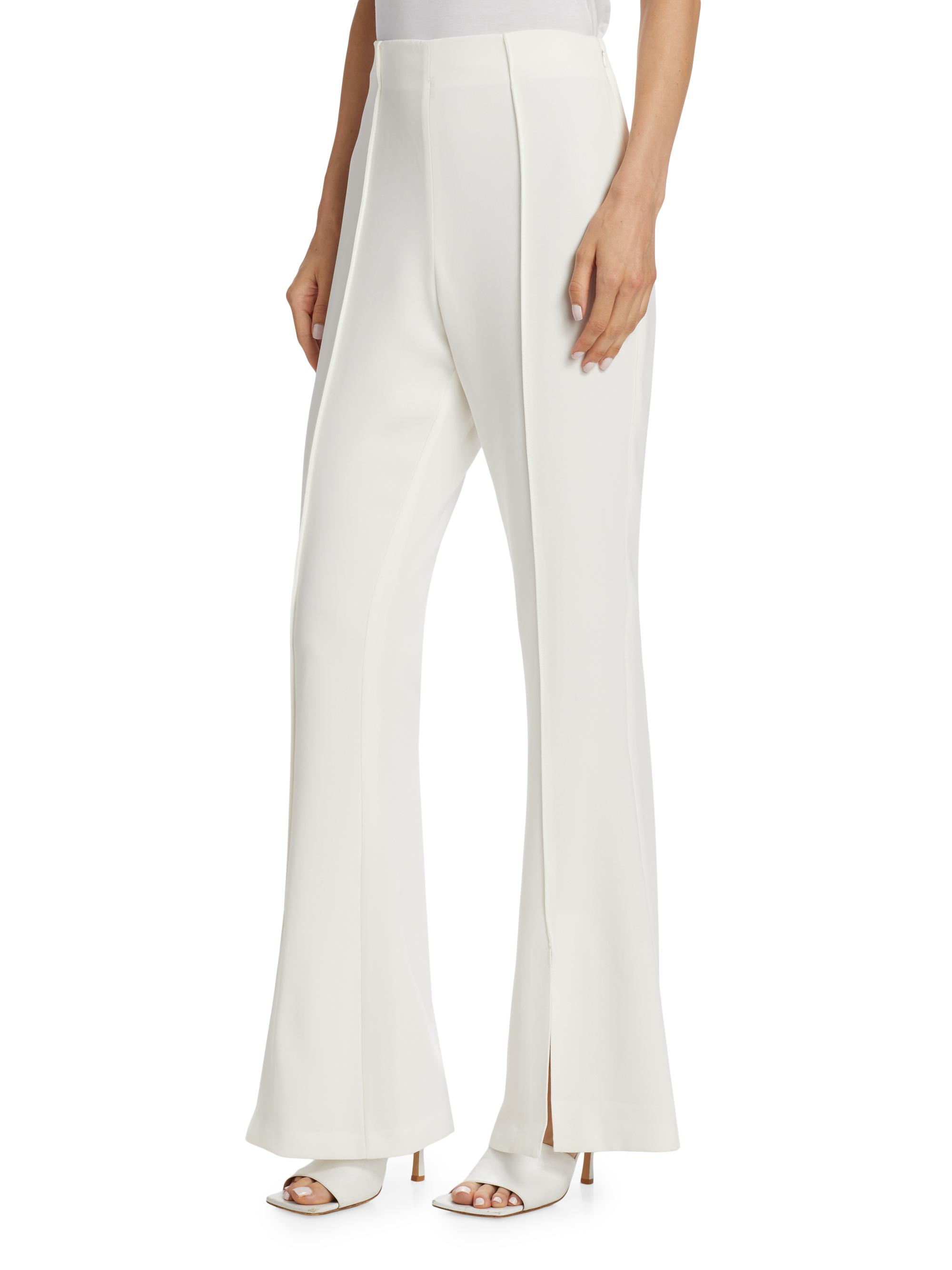 Cinq à Sept Billie High-Rise Wide-Leg Split-Hem Pants | Saks Fifth