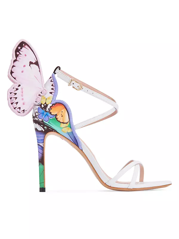 Shop Sophia Webster Chiara Garden Butterfly Satin Sandals | Saks Fifth  Avenue