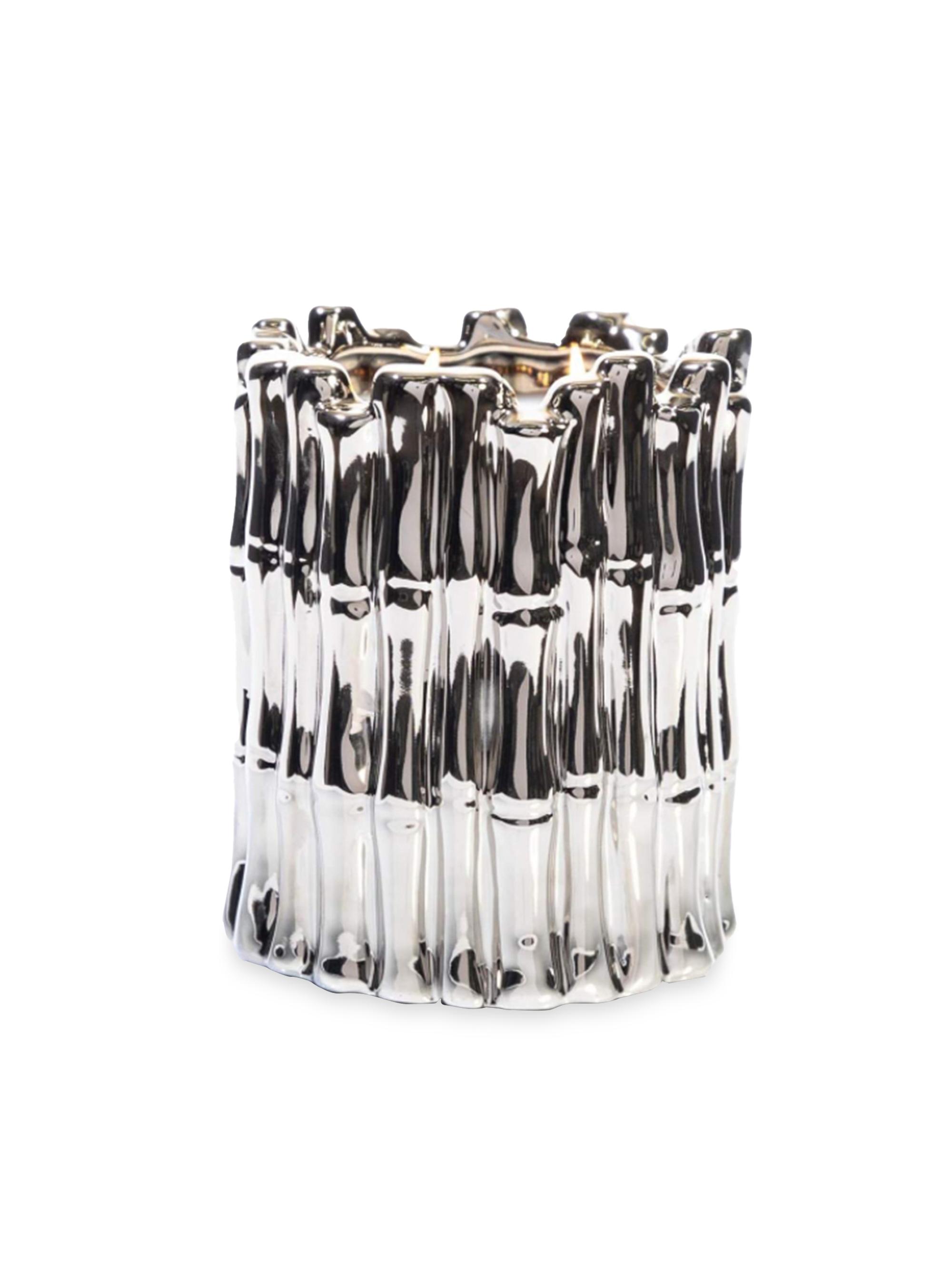 Thompson Ferrier Sagano Bamboo  Musk Scented Candle - Silver