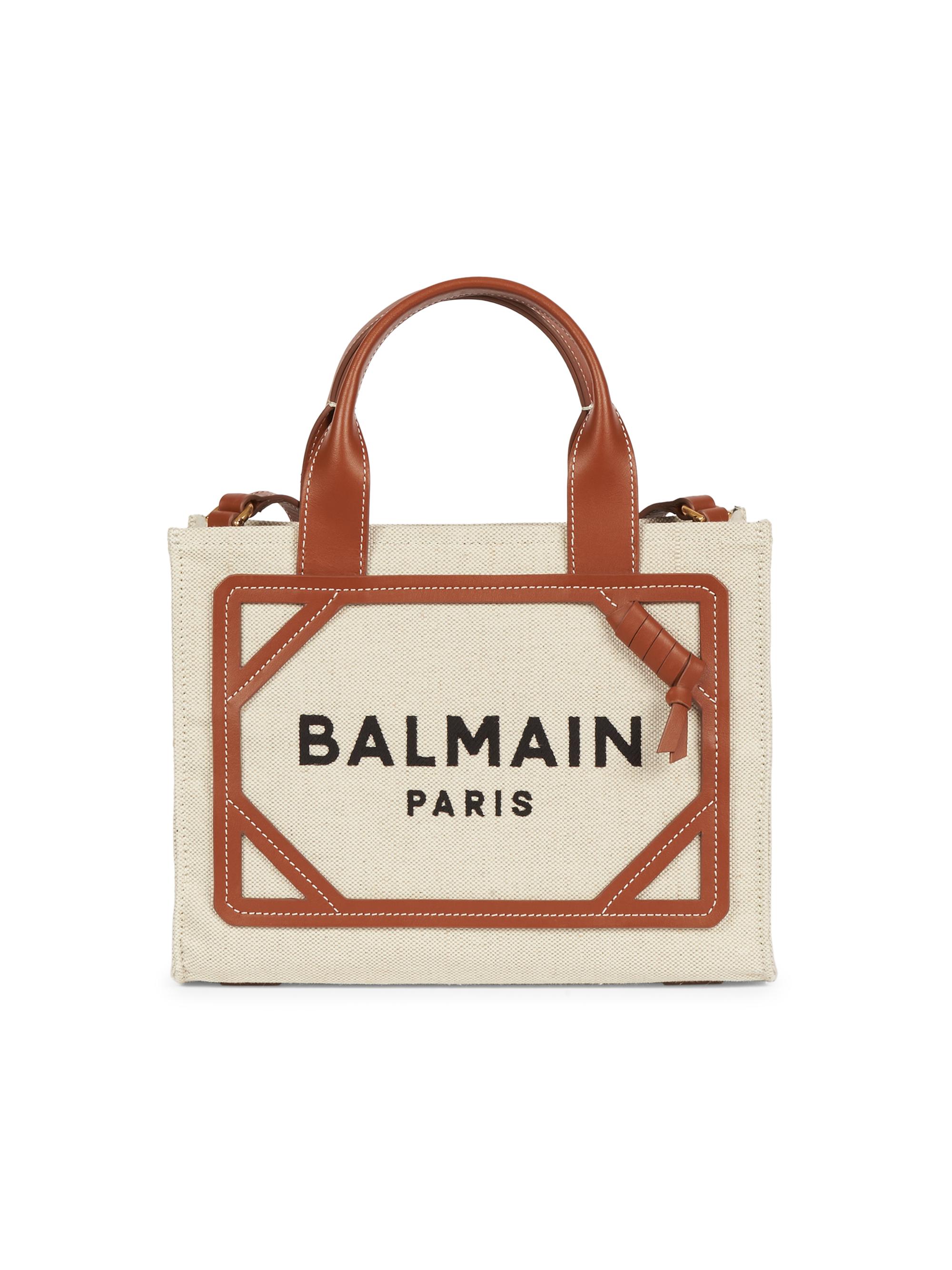 Balmain Women's B-Army Canvas & Leather Shoulder Bag - Naturel Marron
