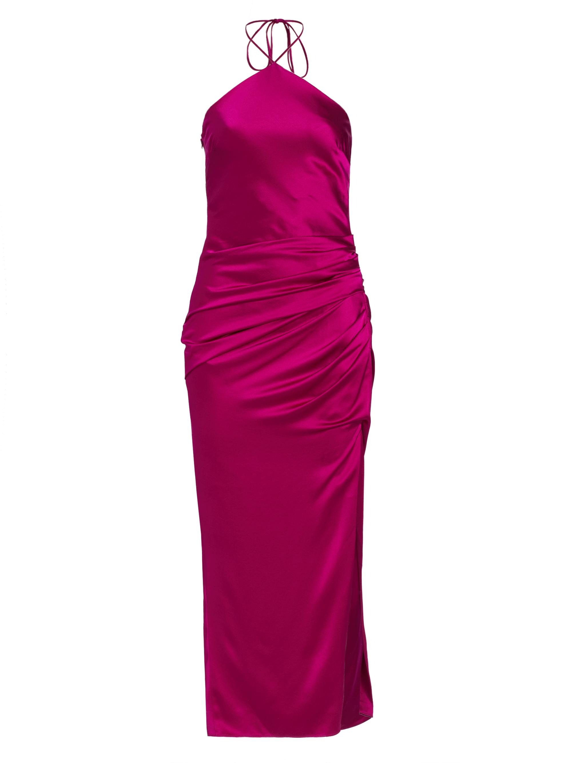 SIMKHAI Hansel Halter Satin Midi-Dress | Saks Fifth Avenue