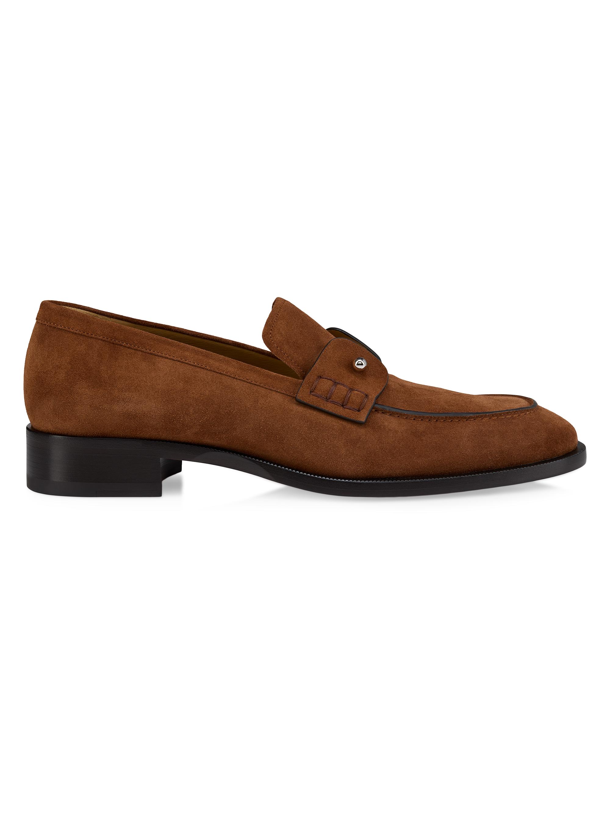 Christian Louboutin Penny Leather Flat Crosta Loafers | Saks Fifth