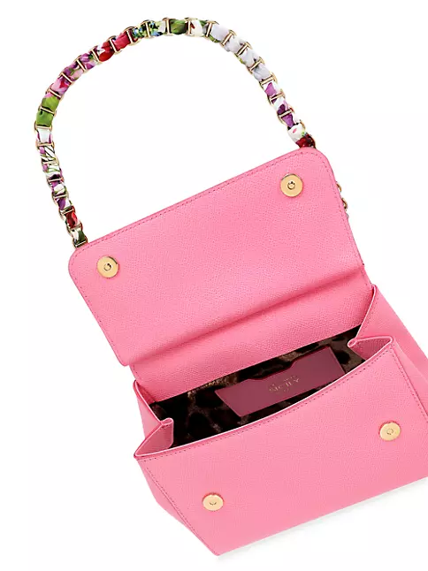 Dolce & Gabbana Hand Bag From The Sicily Line In The Small Size in Pink