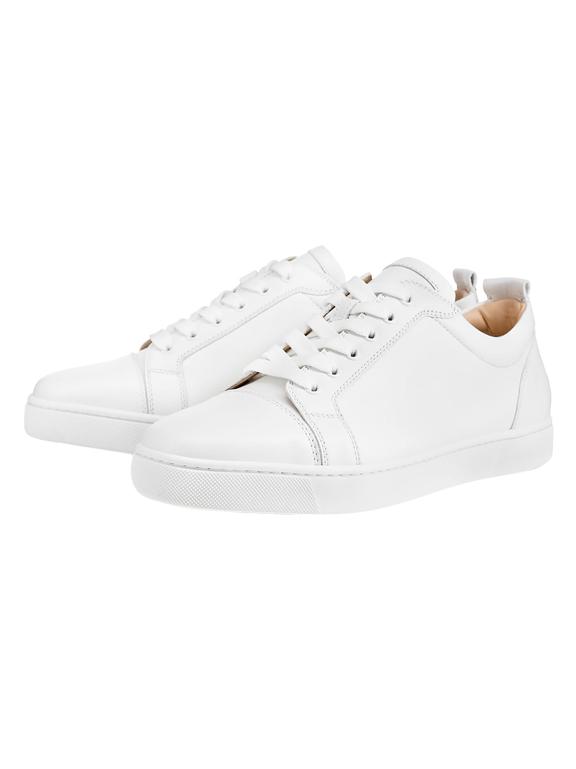 Christian Louboutin Men's Louis Junior Sneakers - White - back view in White