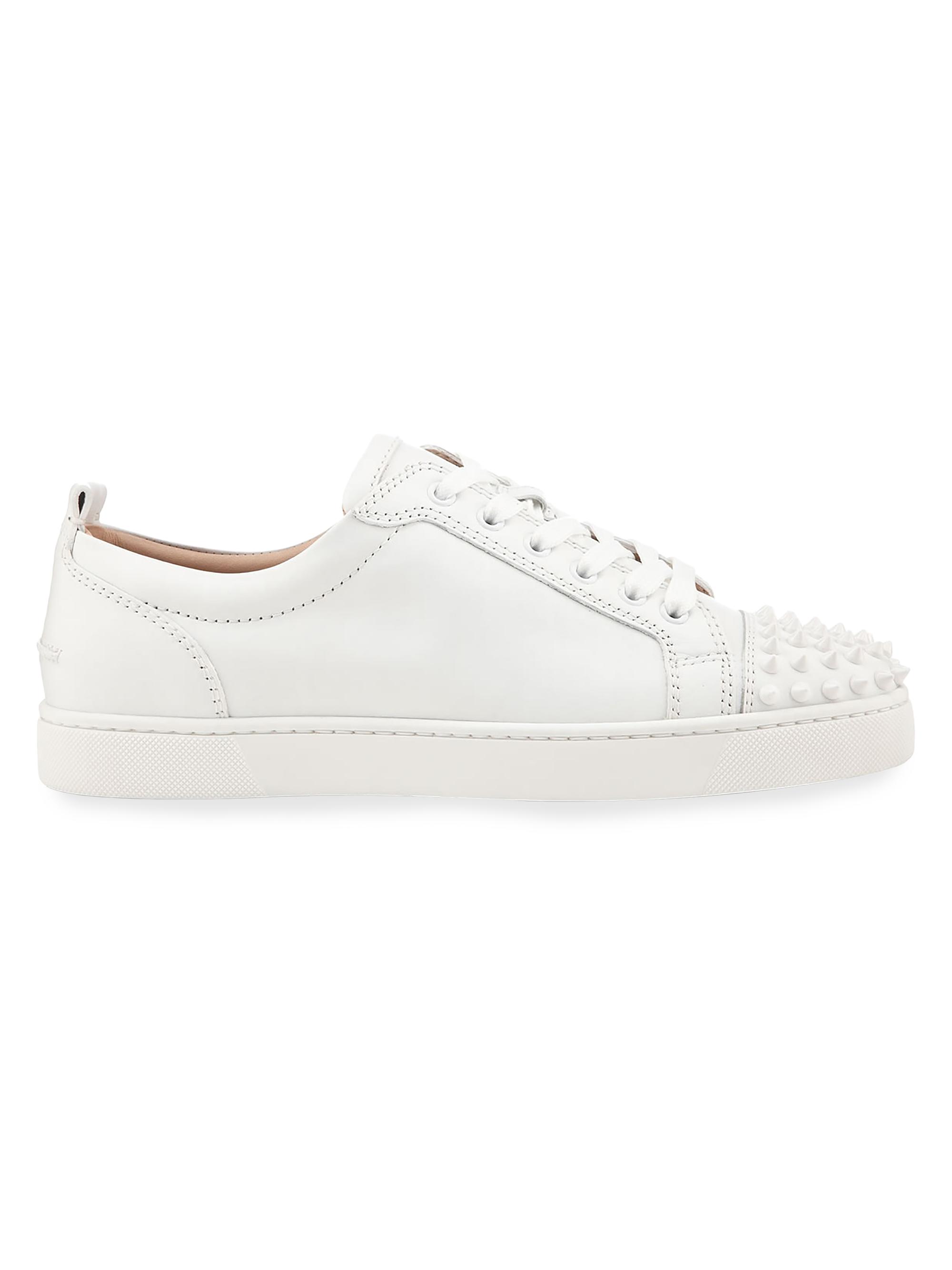 Christian Louboutin Men's Louis Junior Spikes Sneakers - White | Thumbnail 5