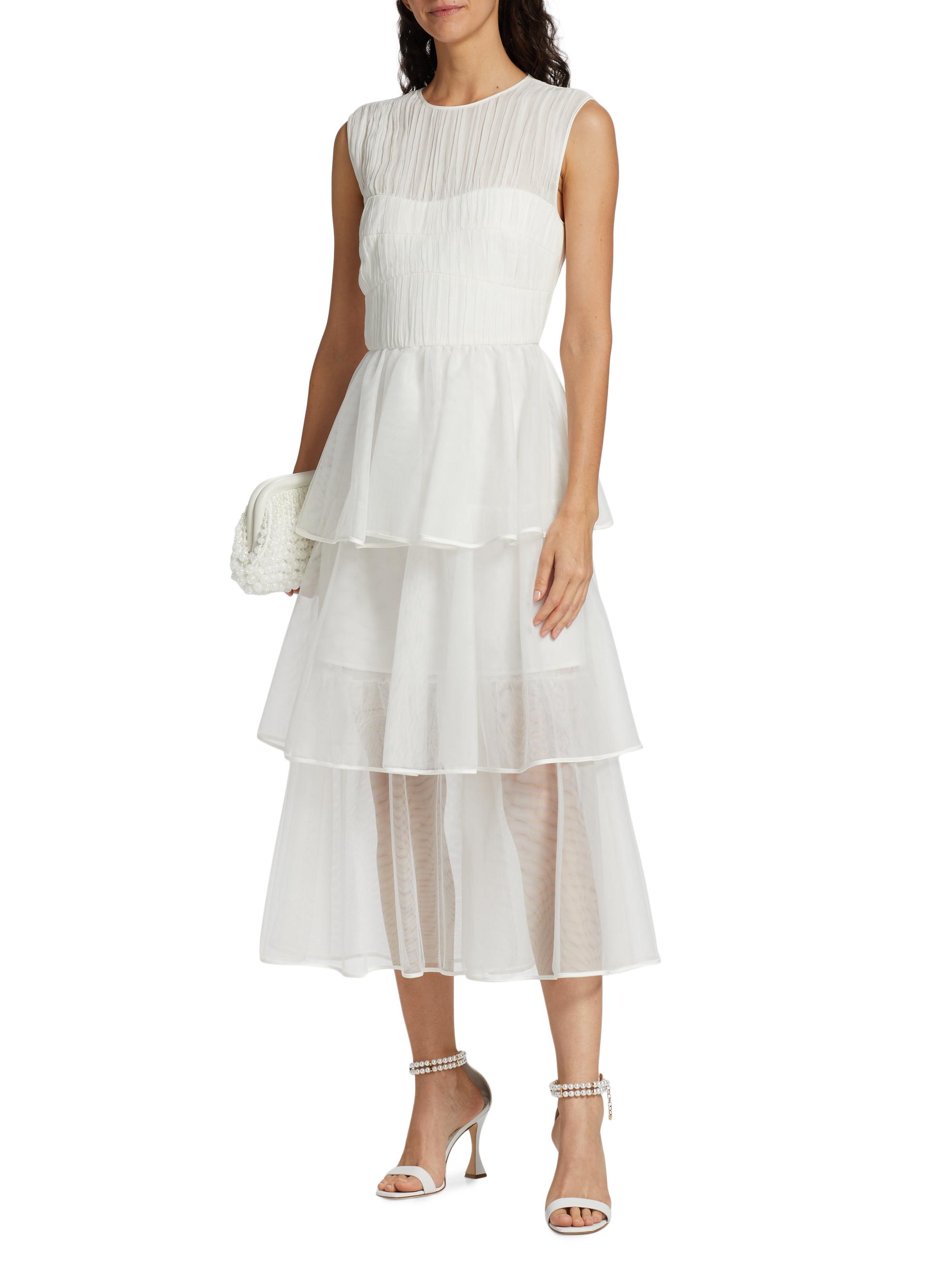 SIMKHAI Benton Pleated Tulle Dress | Saks Fifth Avenue
