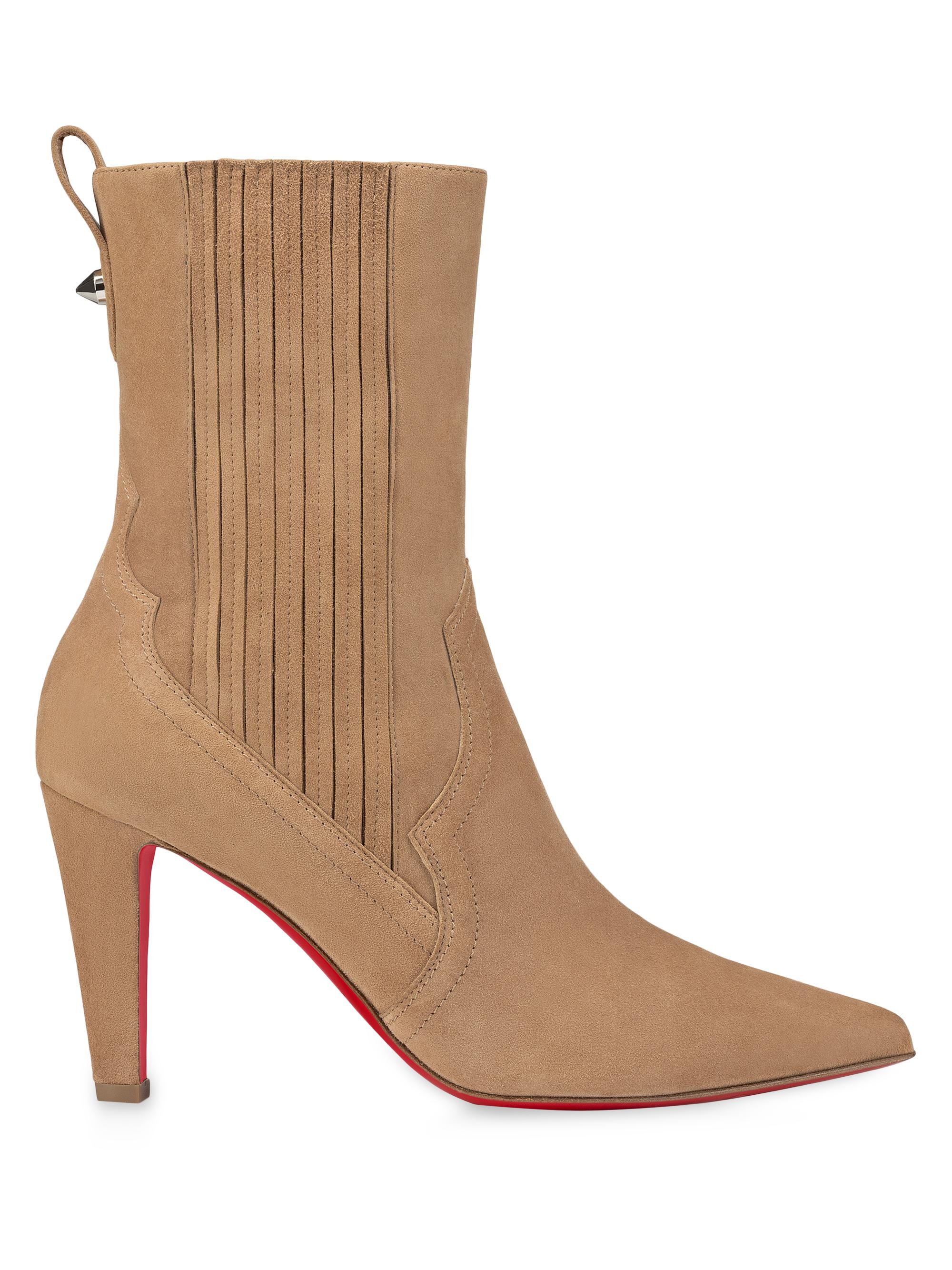 Christian Louboutin Women's Santigag 85MM Leather Ankle Boots - Lionne