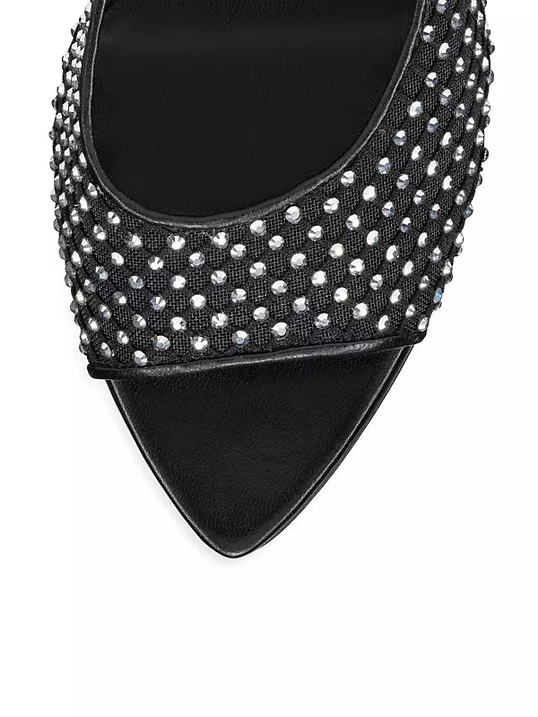 Shop Christian Louboutin Apostropha 80MM Mules Mesh Strass Shop Christian Louboutin Apostropha 80MM Mules Mesh Strass