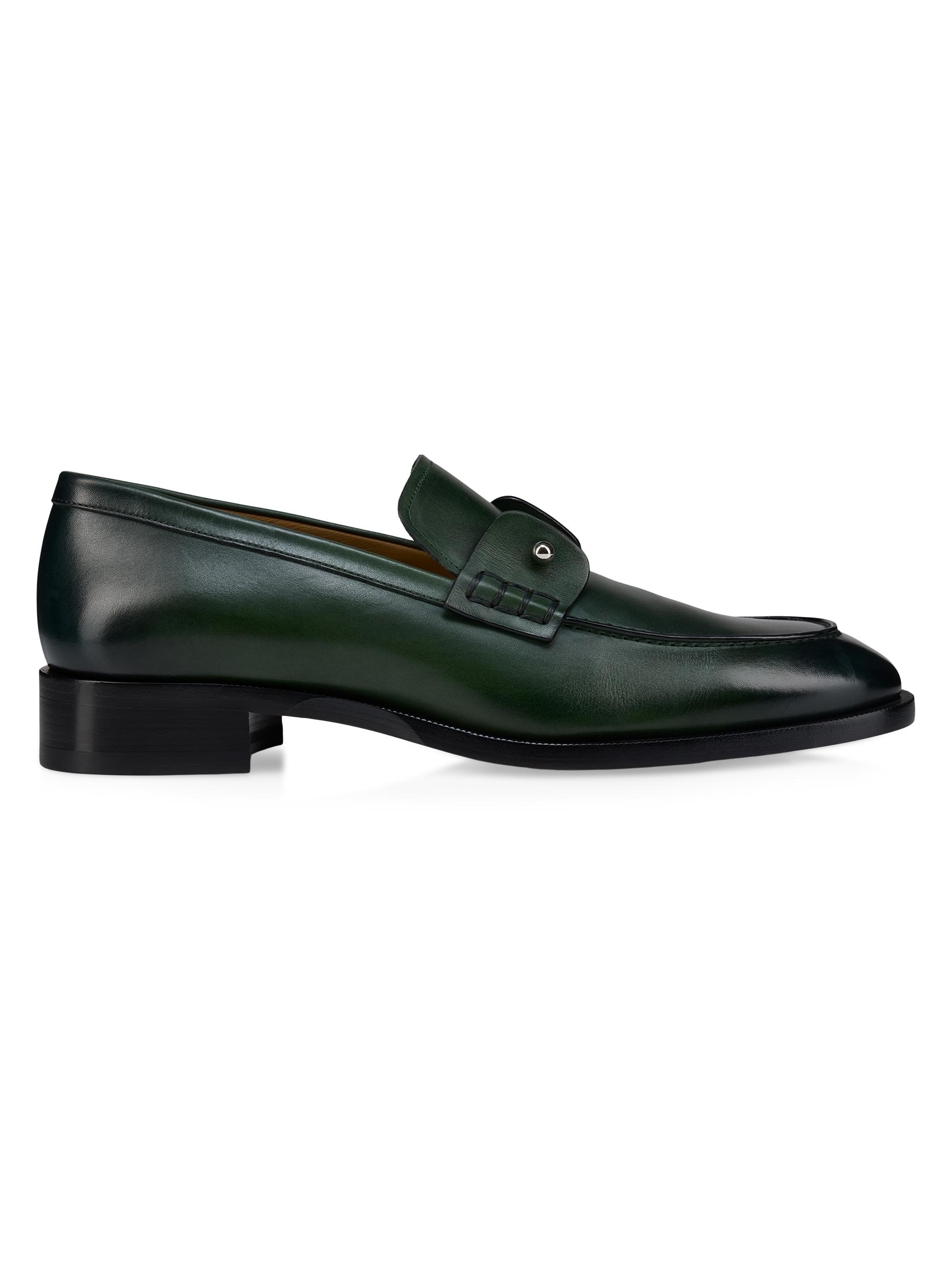 Christian Louboutin Men's Chambelimoc Leather Loafers - Oxblood