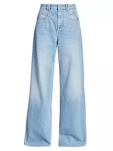 Lemony High-Rise Wide-Leg Jeans