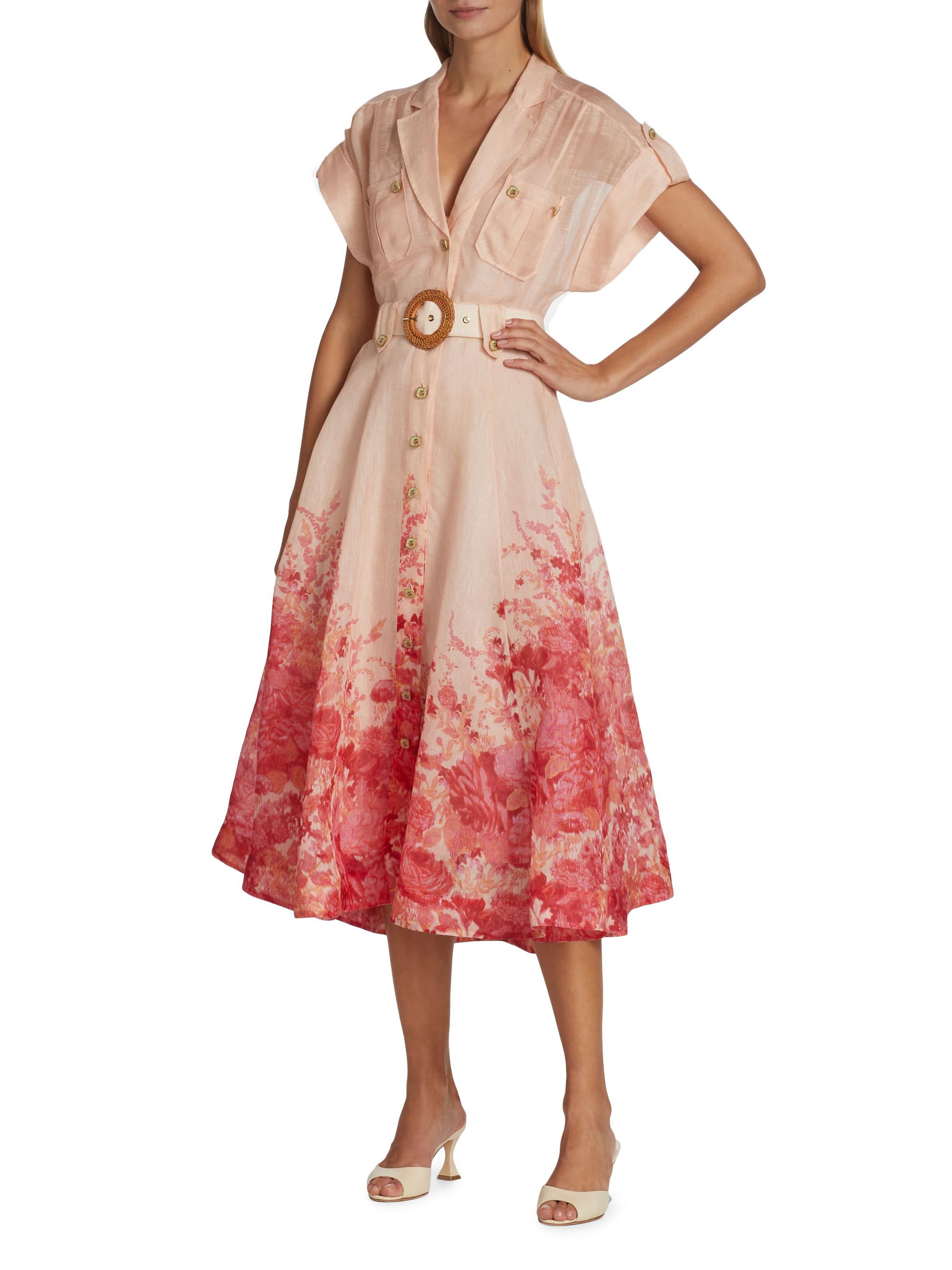 Zimmermann High Tide Midi Shirtdress | Saks Fifth Avenue