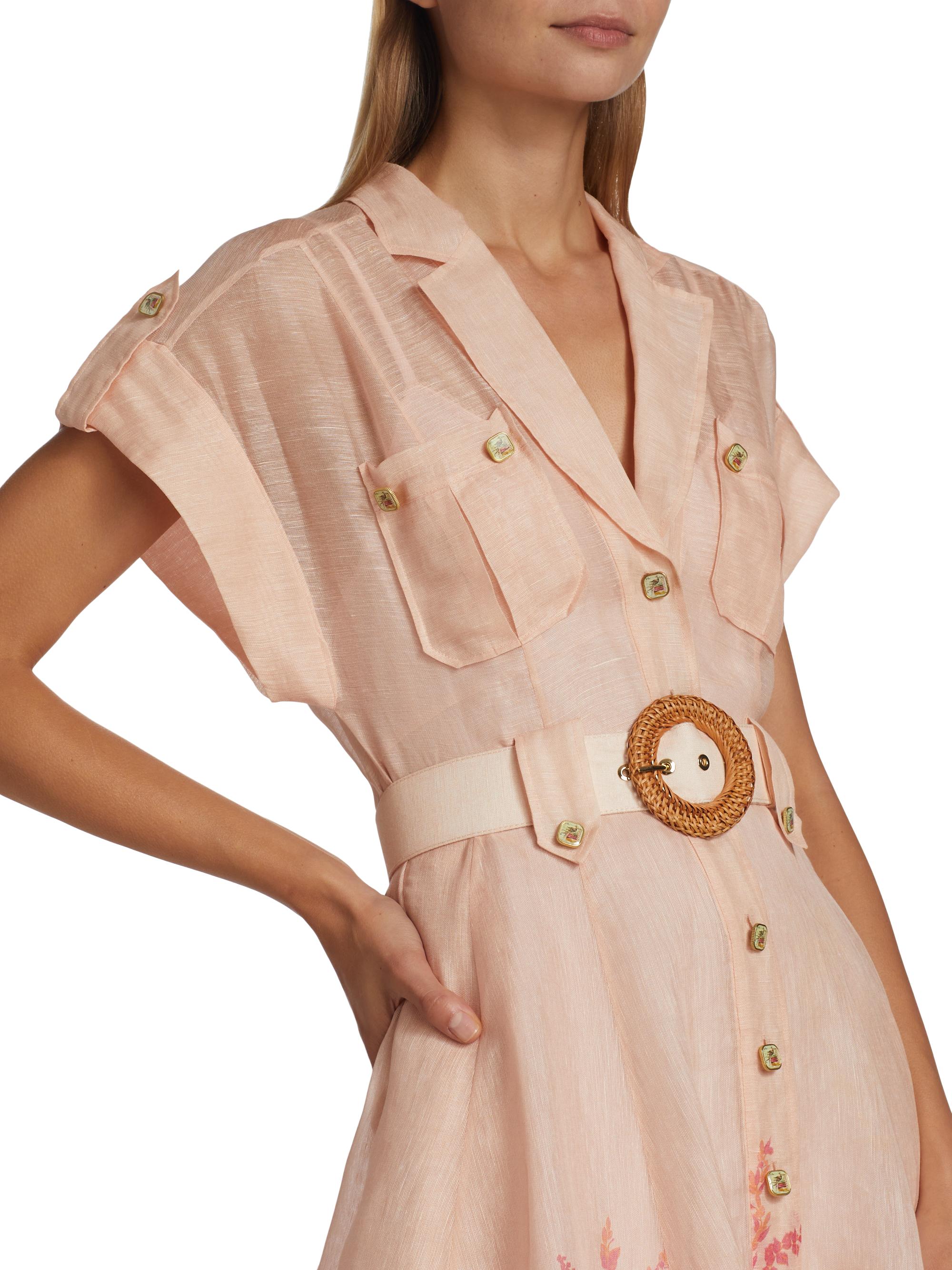 white christmas dresses Sailor Smocked Waist Midi Shirt Dress main image 1