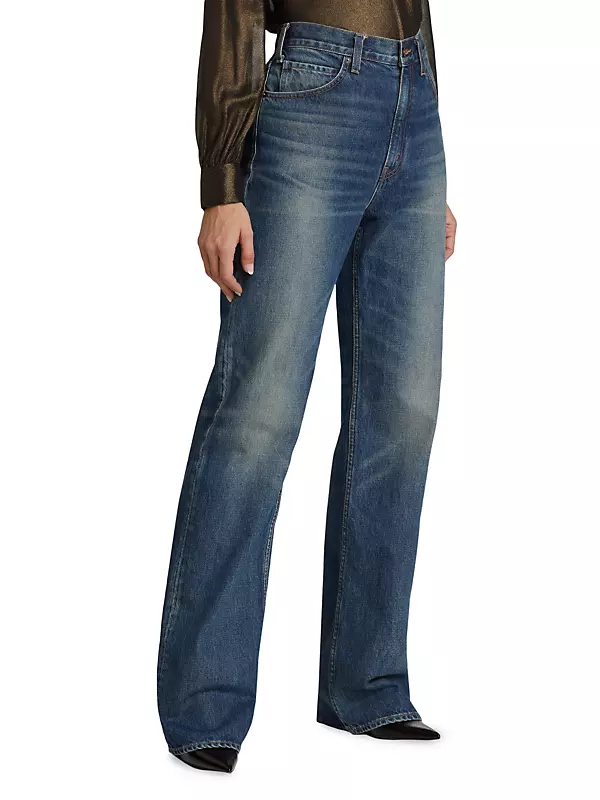 Shop Nili Lotan Mitchell High-Rise Straight-Leg Jeans