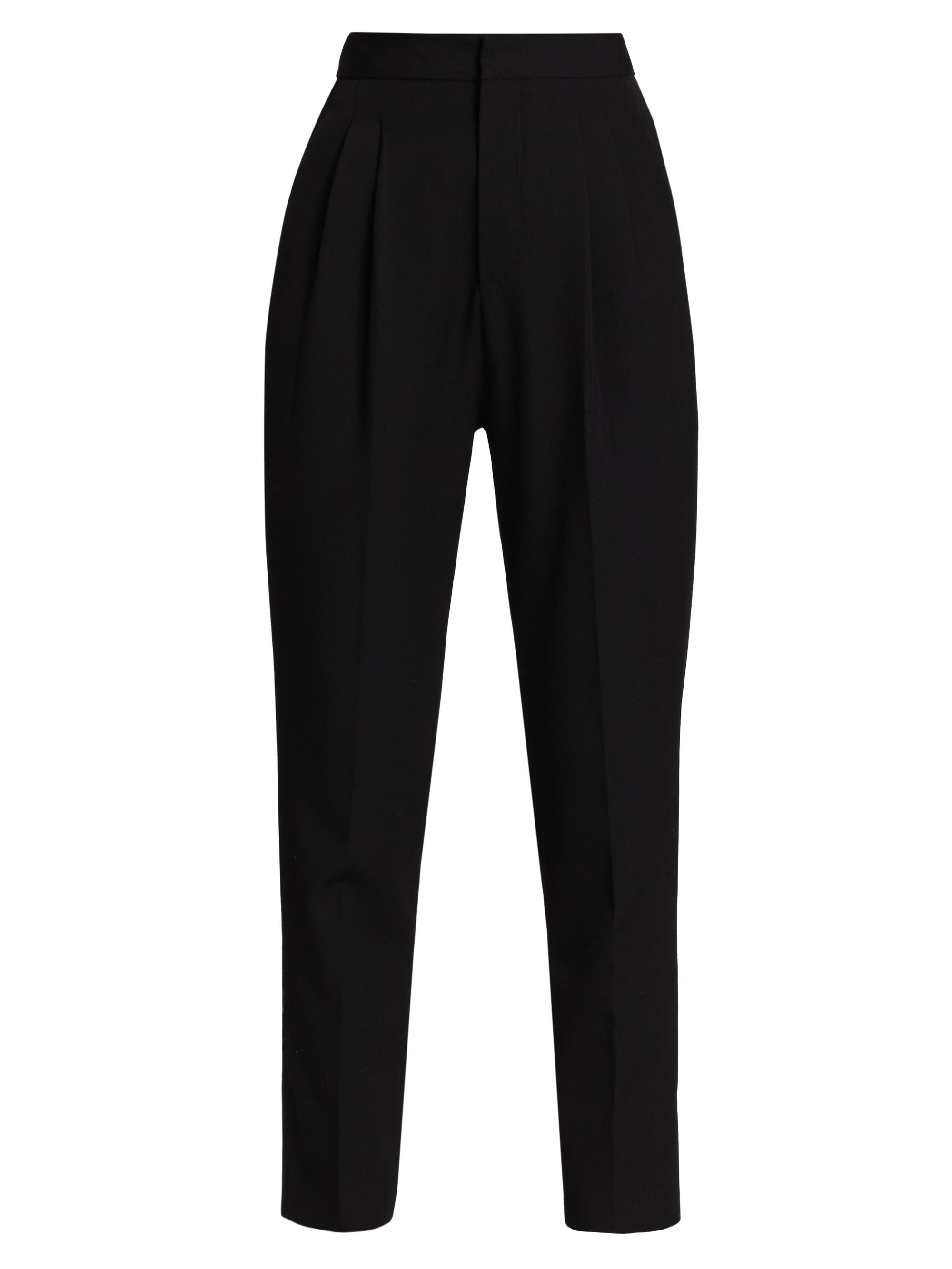 Nili Lotan Women's Joseph Wool Tapered Pants - Black