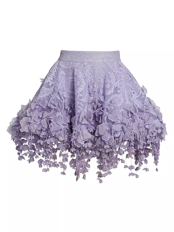 High Tide Floral Lace Miniskirt